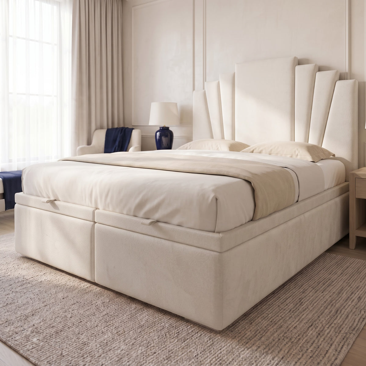 Bovey Ottoman Bed, Divan Style Gas Lift
