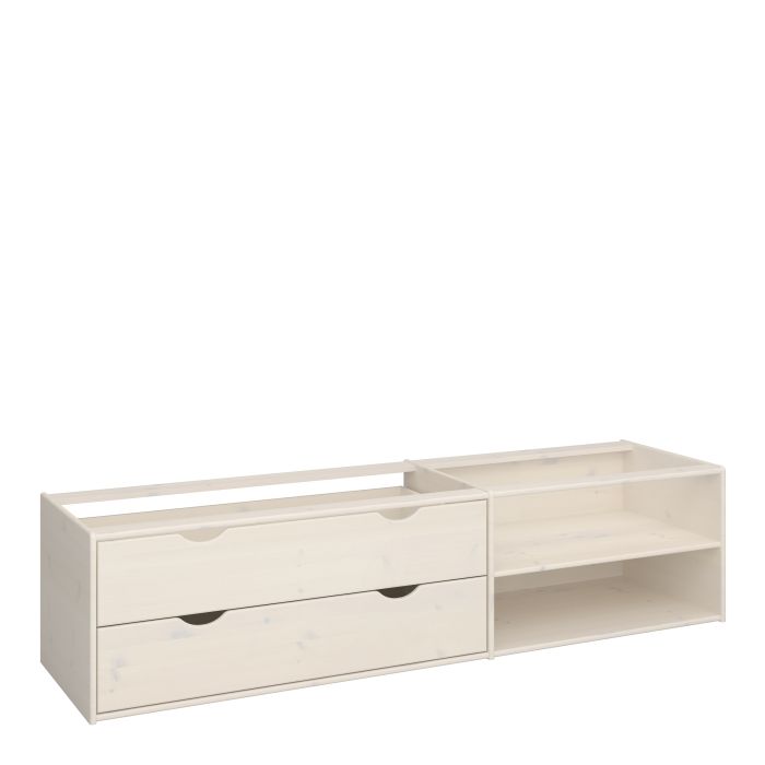 N/A Steens For Kids Single Bed in Whitewash Grey Brown Lacquered