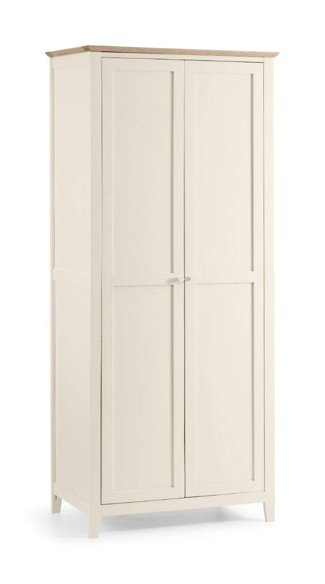 Julian Bowen 2 DOOR WARDROBE Salerno Shaker 2-Tone 2 Door Wardobe Bed Kings
