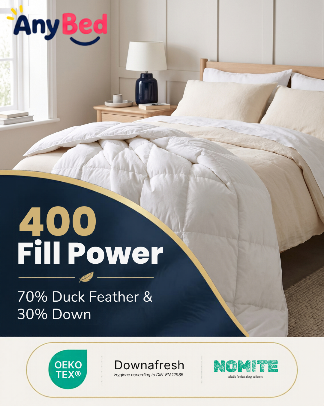 Duck Feather & Down Duvet, 70/30 Blend