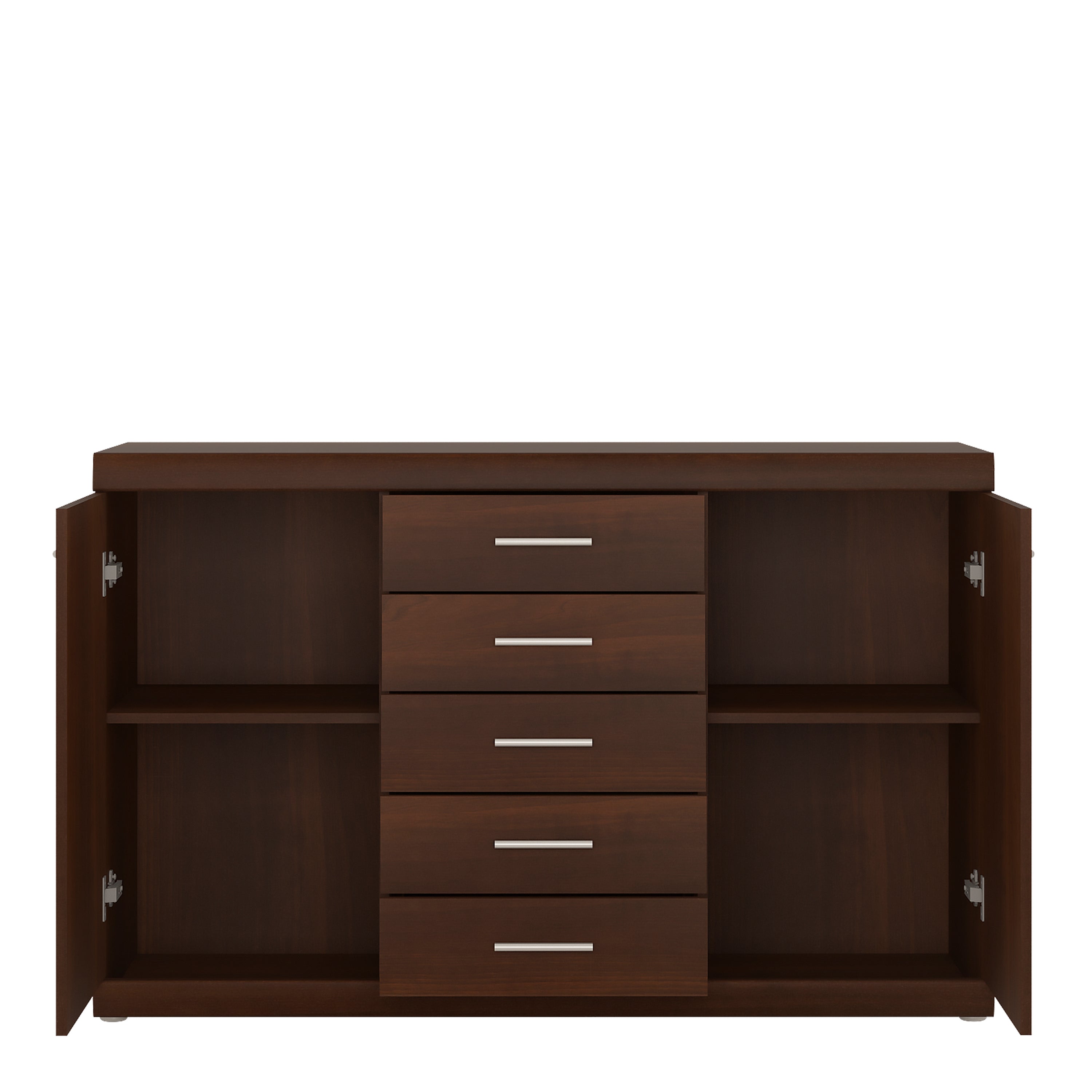 Imperial 2 Door 5 Drawer Sideboard in Dark Mahogany Melamine – FTG, view 2