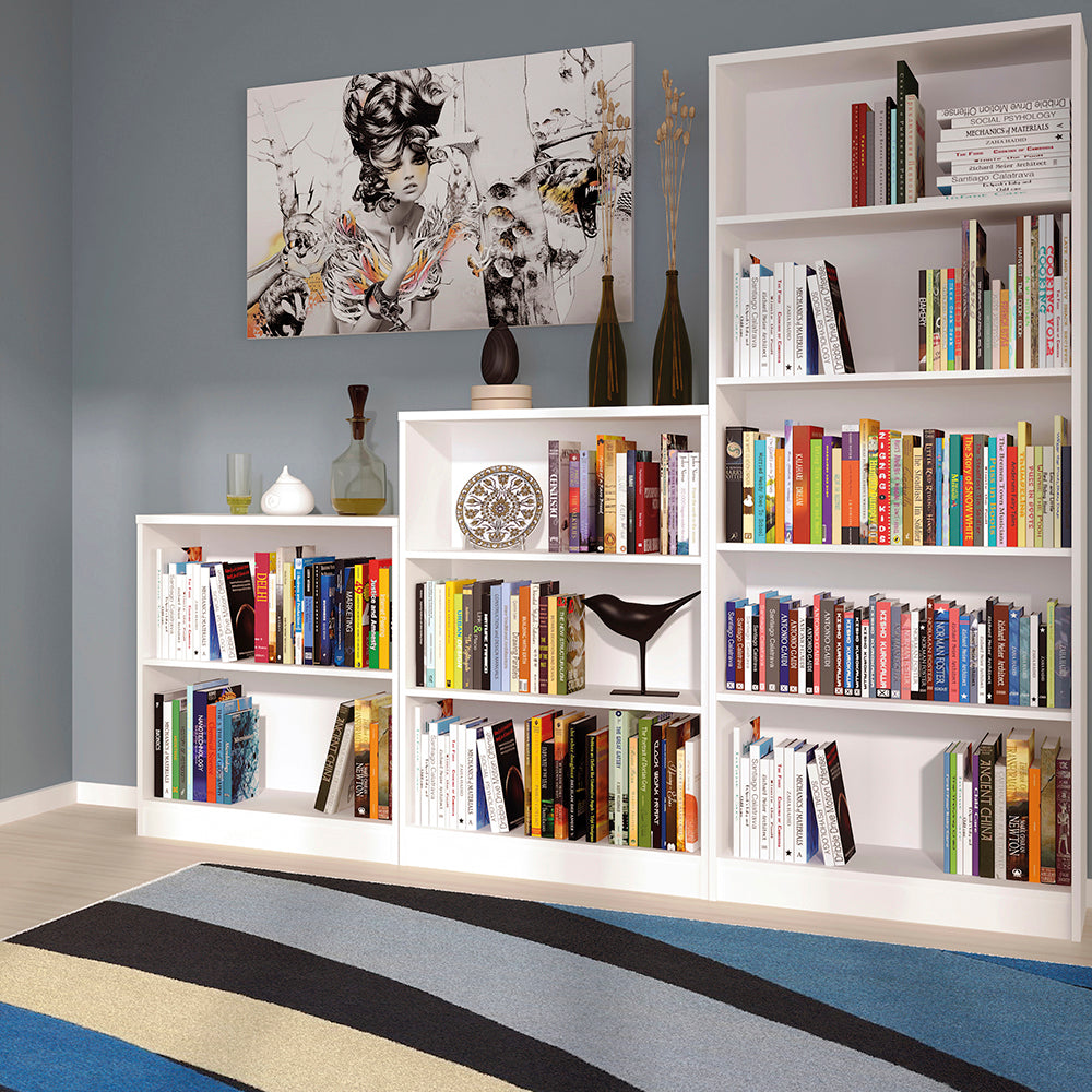 4 You Medium Wide Bookcase In Pearl White – FTG, view 4