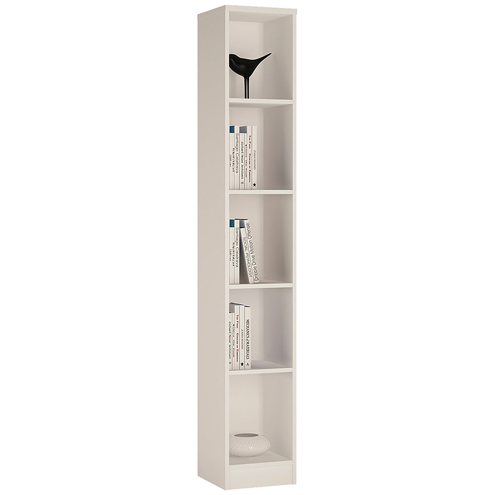4 You Tall Narrow Bookcase in Pearl White – FTG