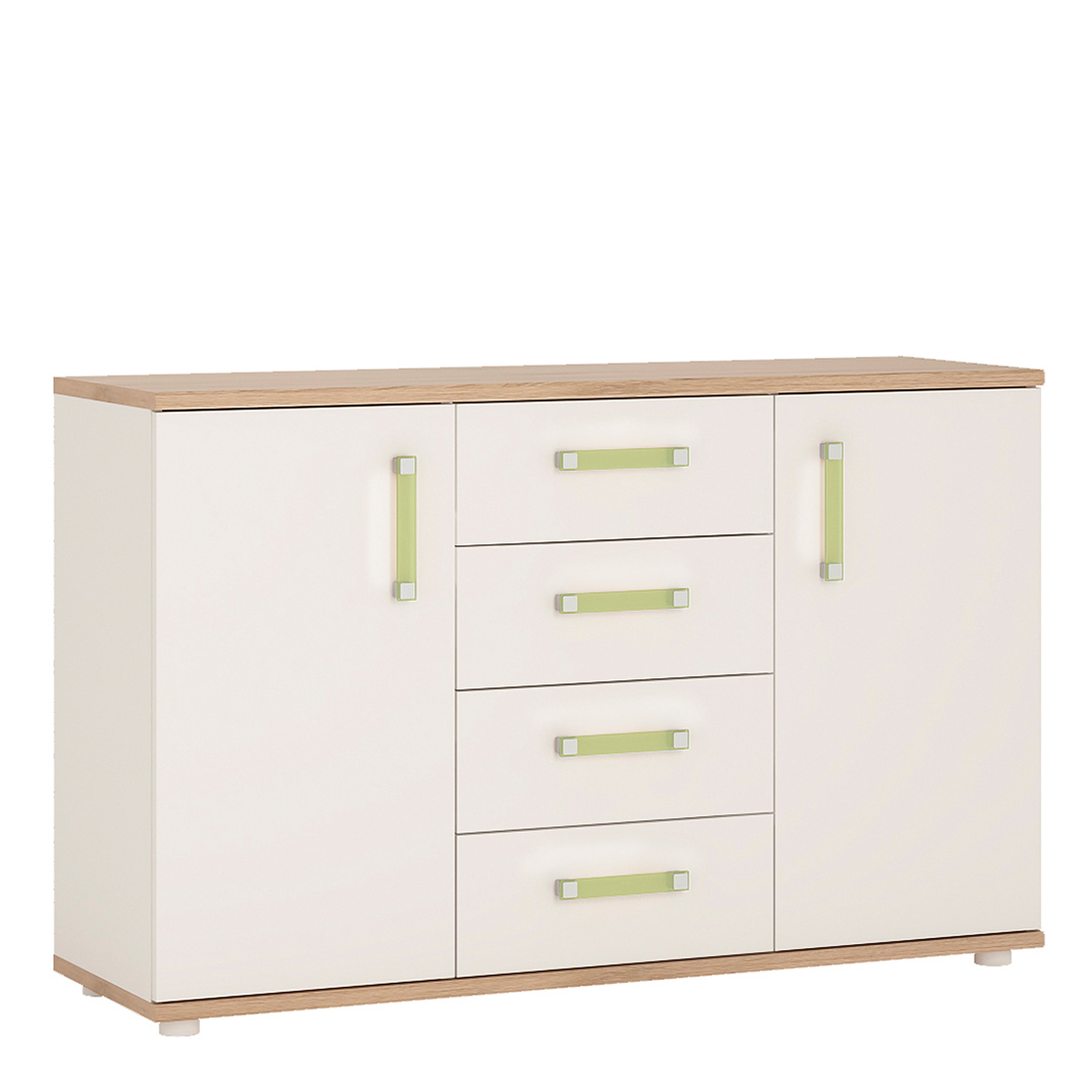 4KIDS 2 Door 4 Drawer Sideboard with Lemon Handles – FTG