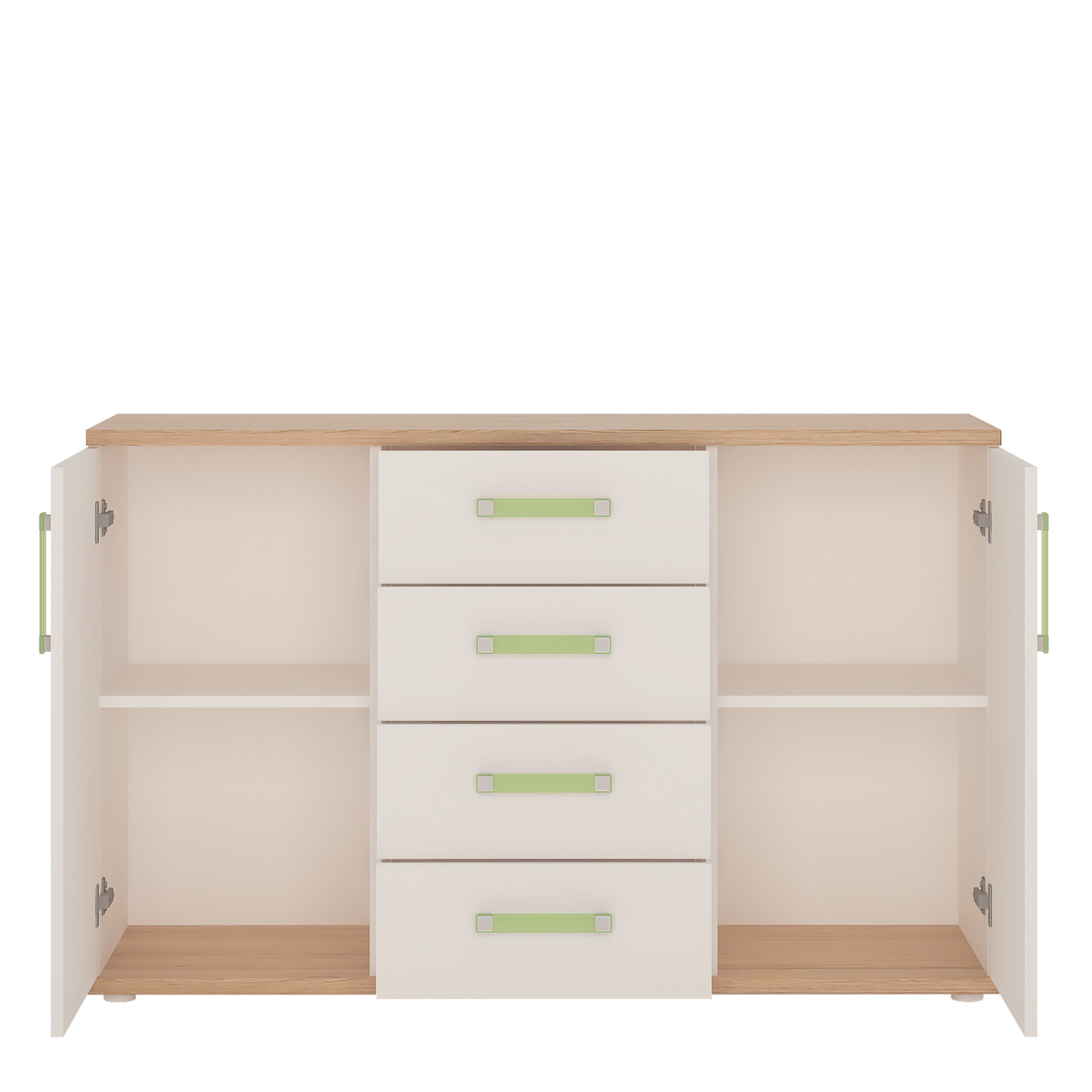 4KIDS 2 Door 4 Drawer Sideboard with Lemon Handles – FTG, view 2