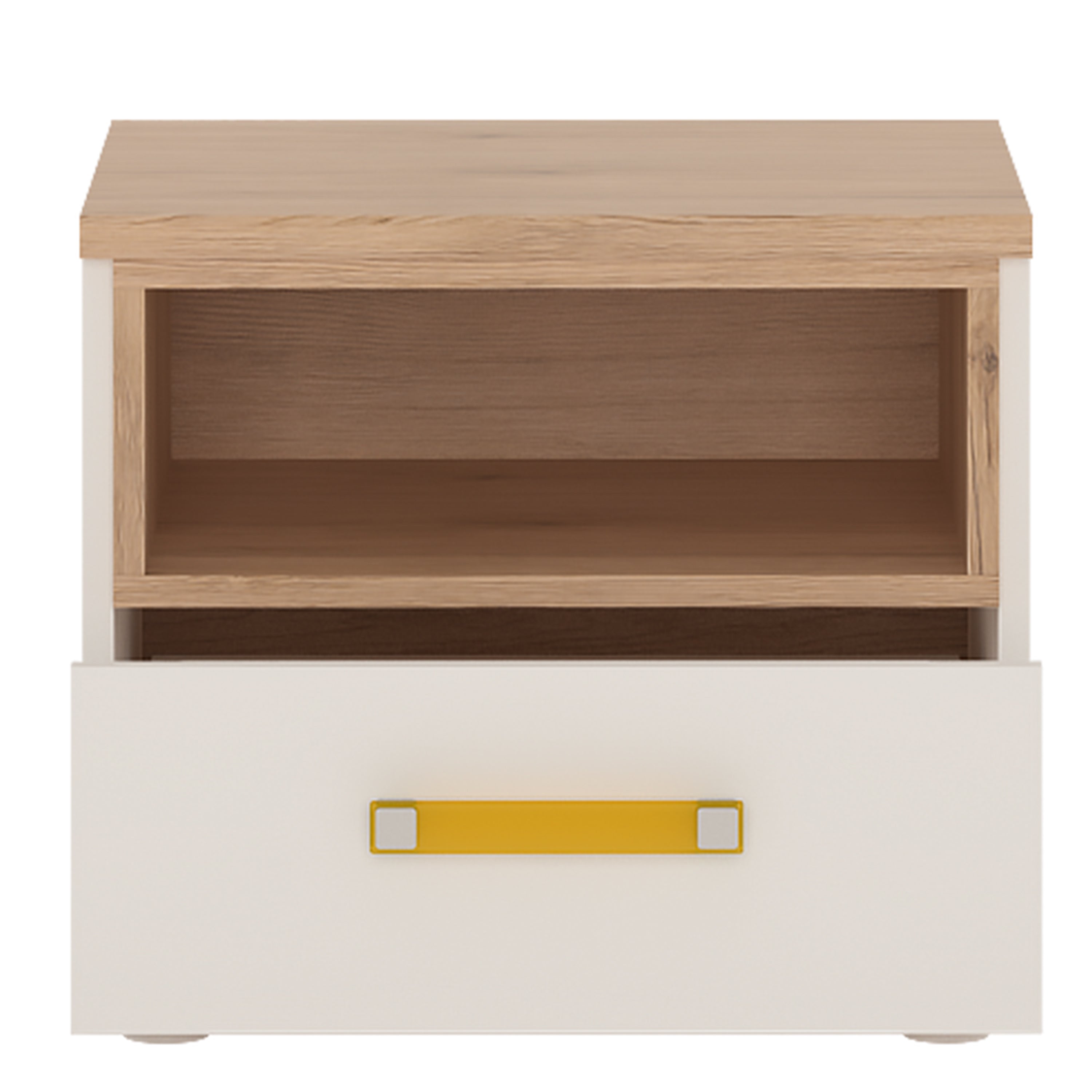 4KIDS 1 Drawer Bedside Cabinet with Orange Handles – FTG, view 2
