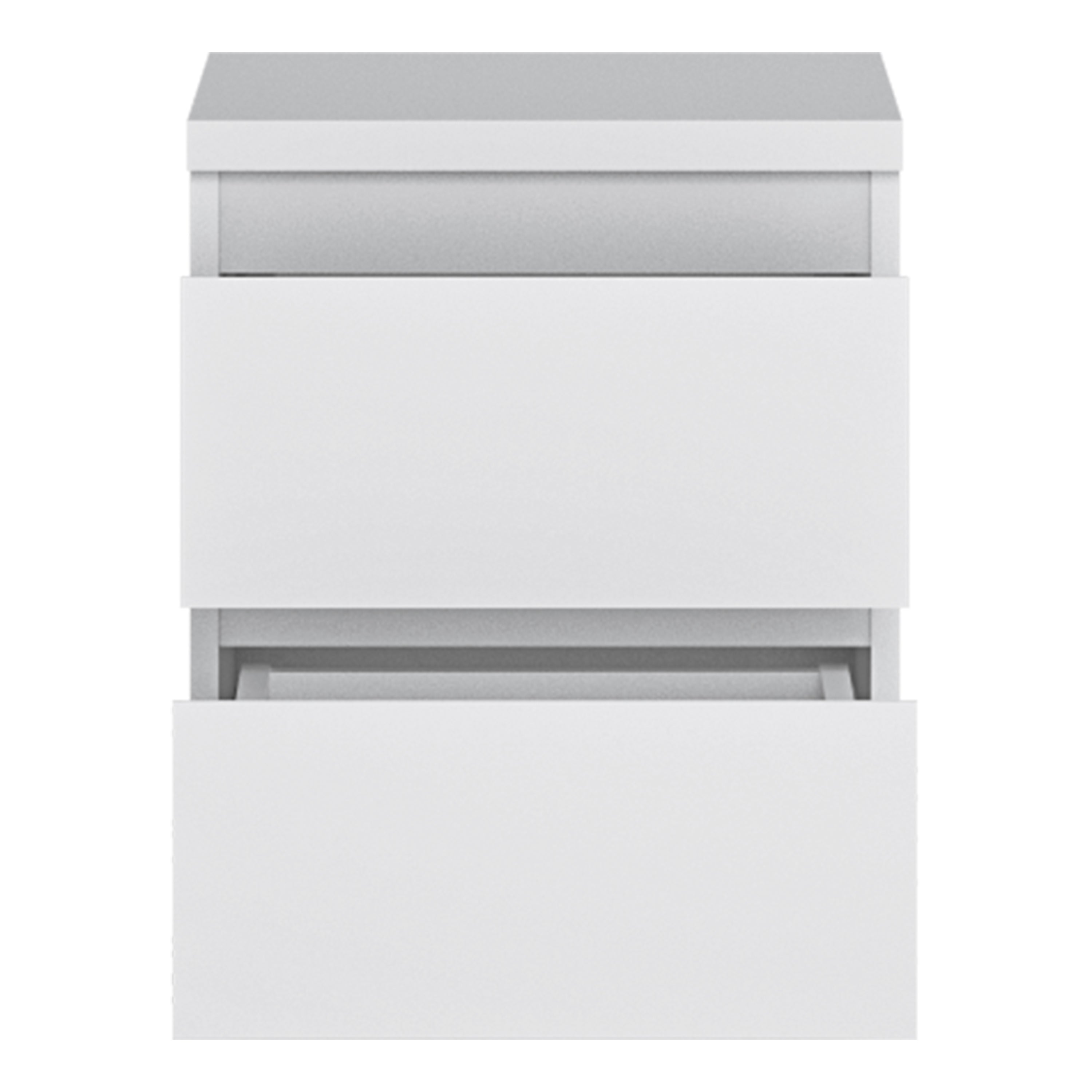 Fribo Bedside Cabinet 2 Drawer in Alpine White – FTG, view 3