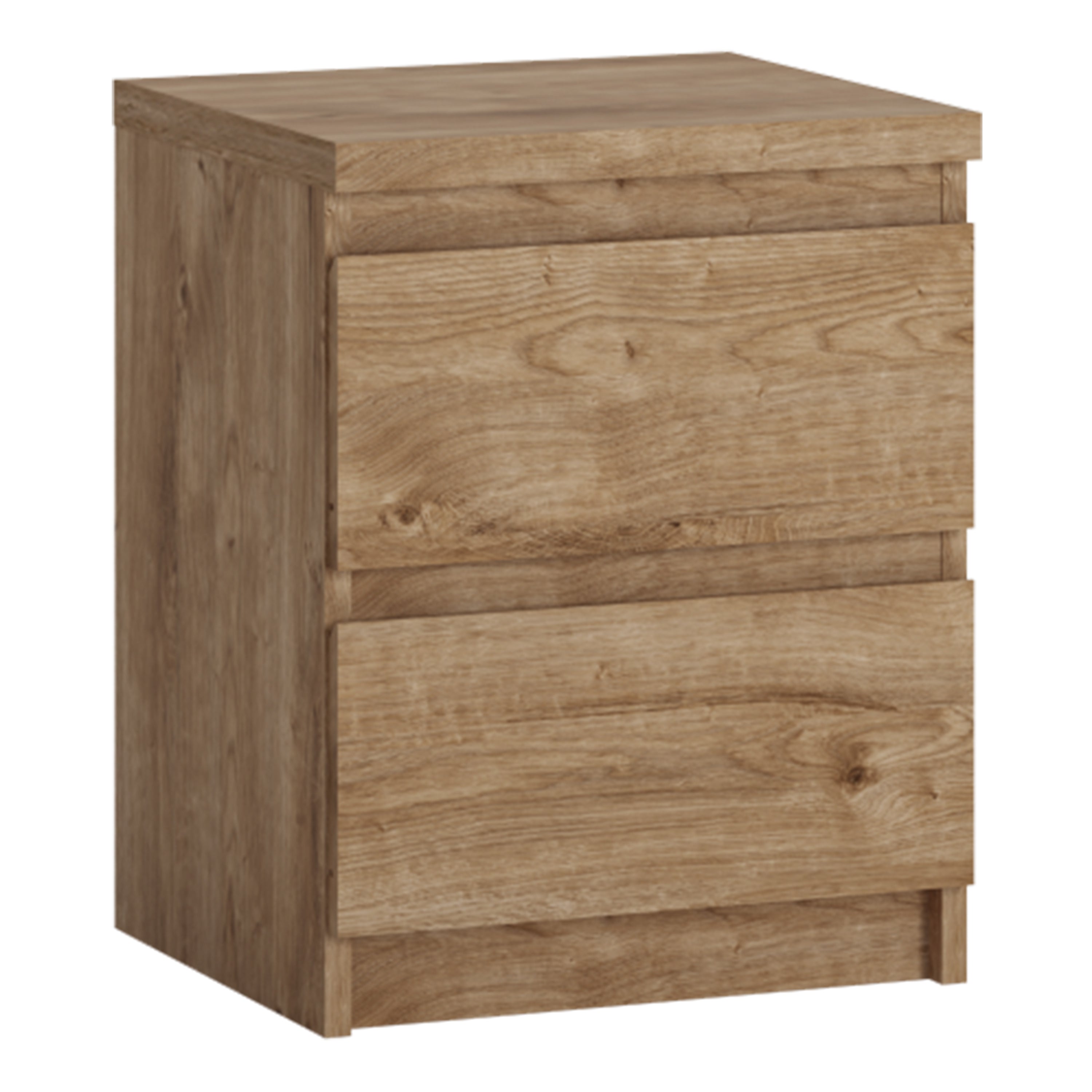 Fribo Bedside Cabinet 2 Drawer in Golden Ribbeck Oak – FTG