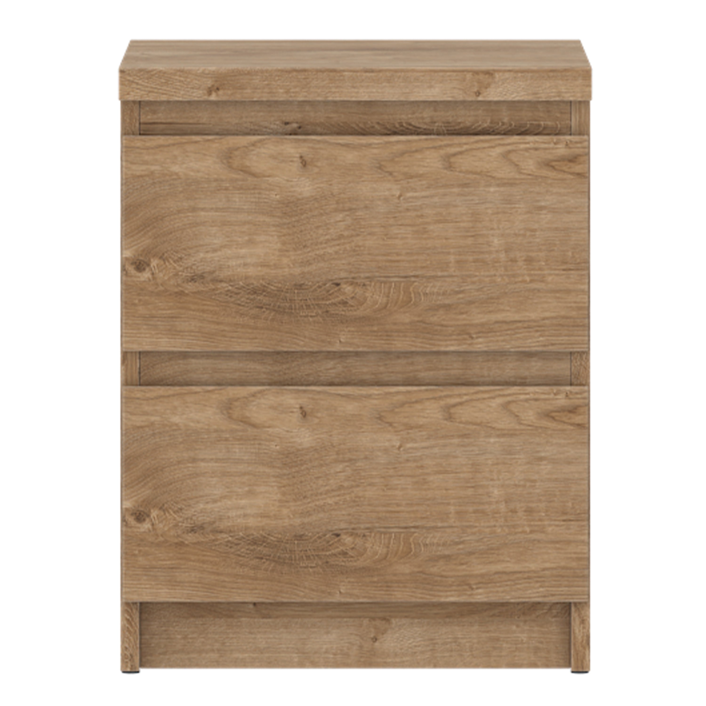 Fribo Bedside Cabinet 2 Drawer in Golden Ribbeck Oak – FTG, view 2