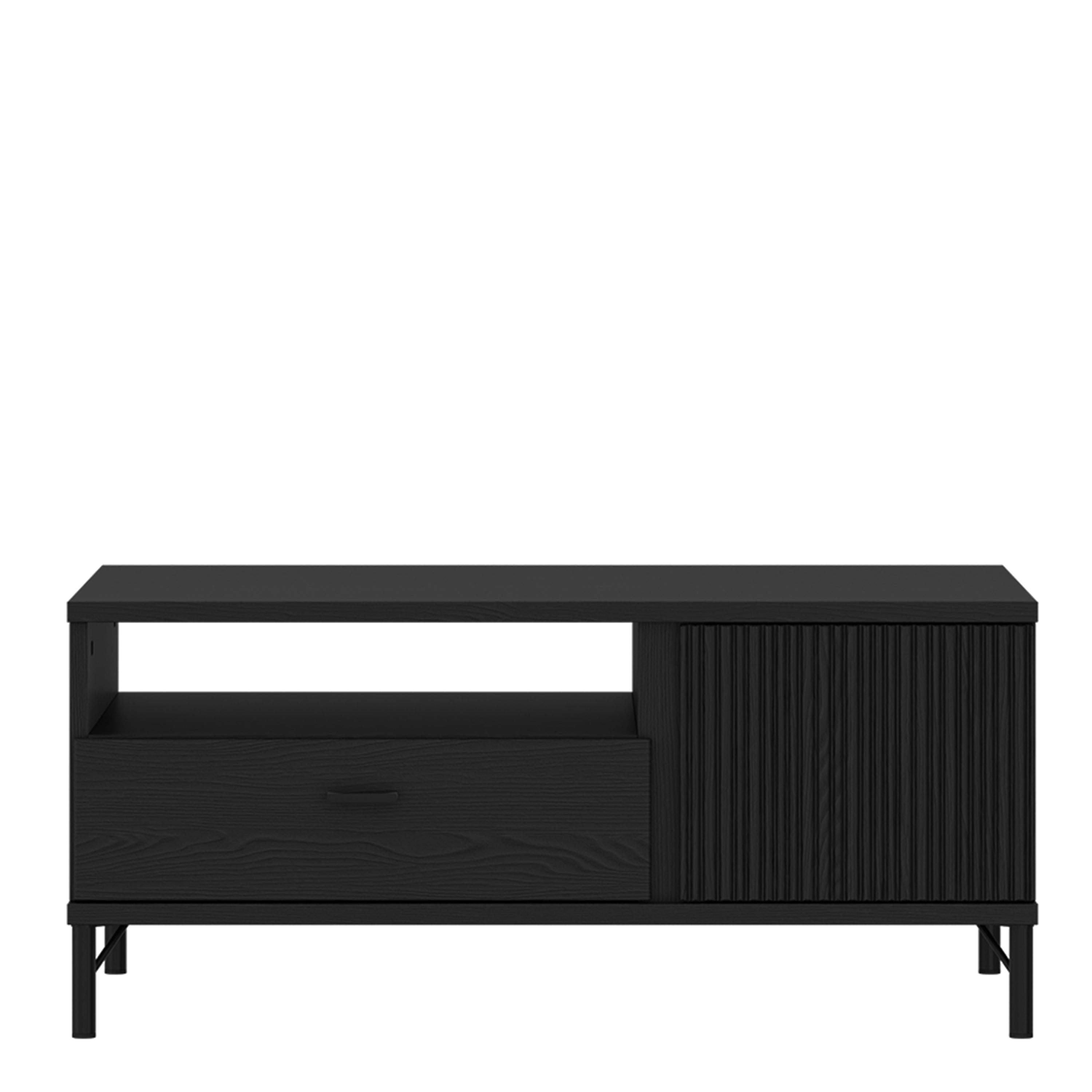 Lusaka Coffee Table 2 Door 1 Drawer in Black Graphite – FTG, view 2