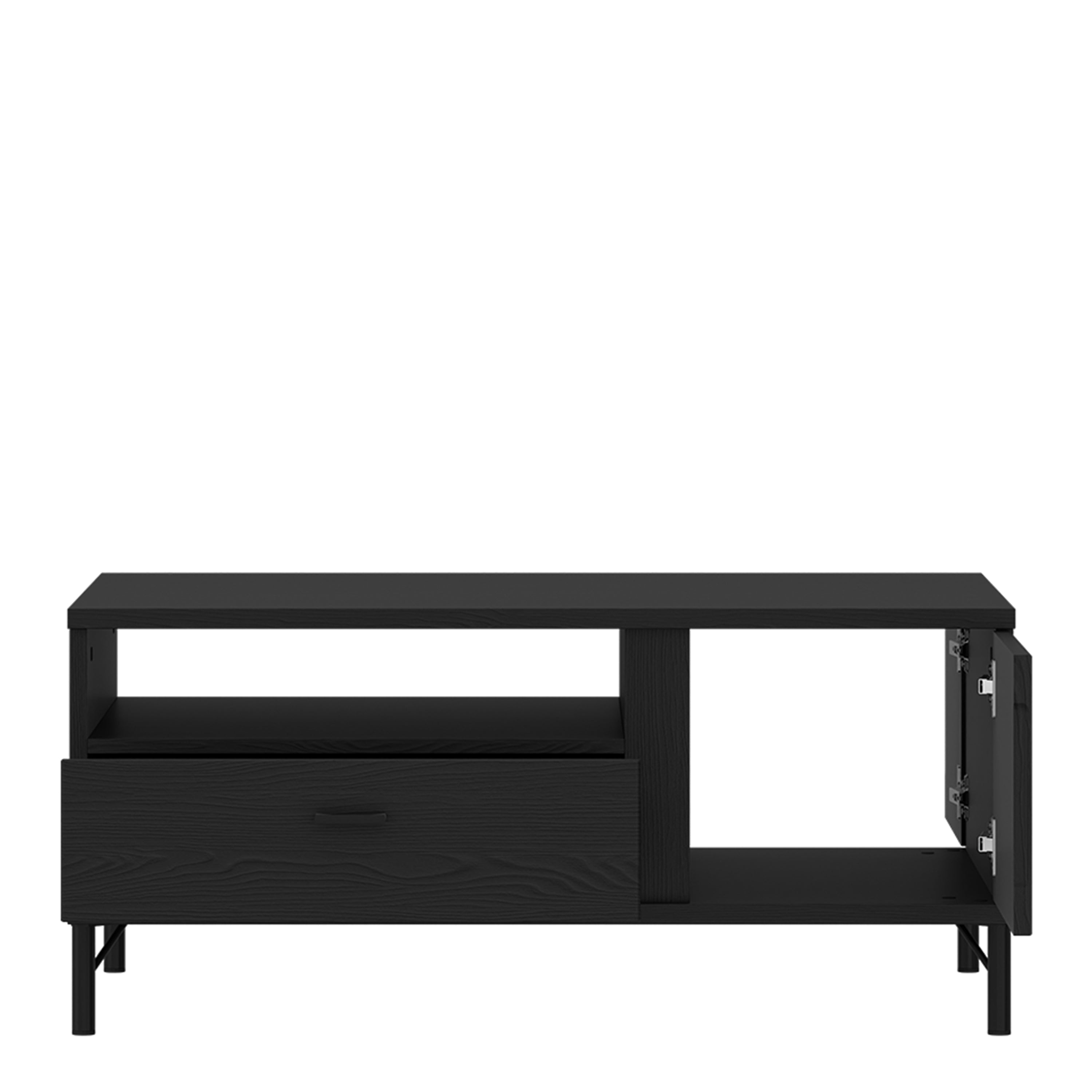 Lusaka Coffee Table 2 Door 1 Drawer in Black Graphite – FTG, view 3