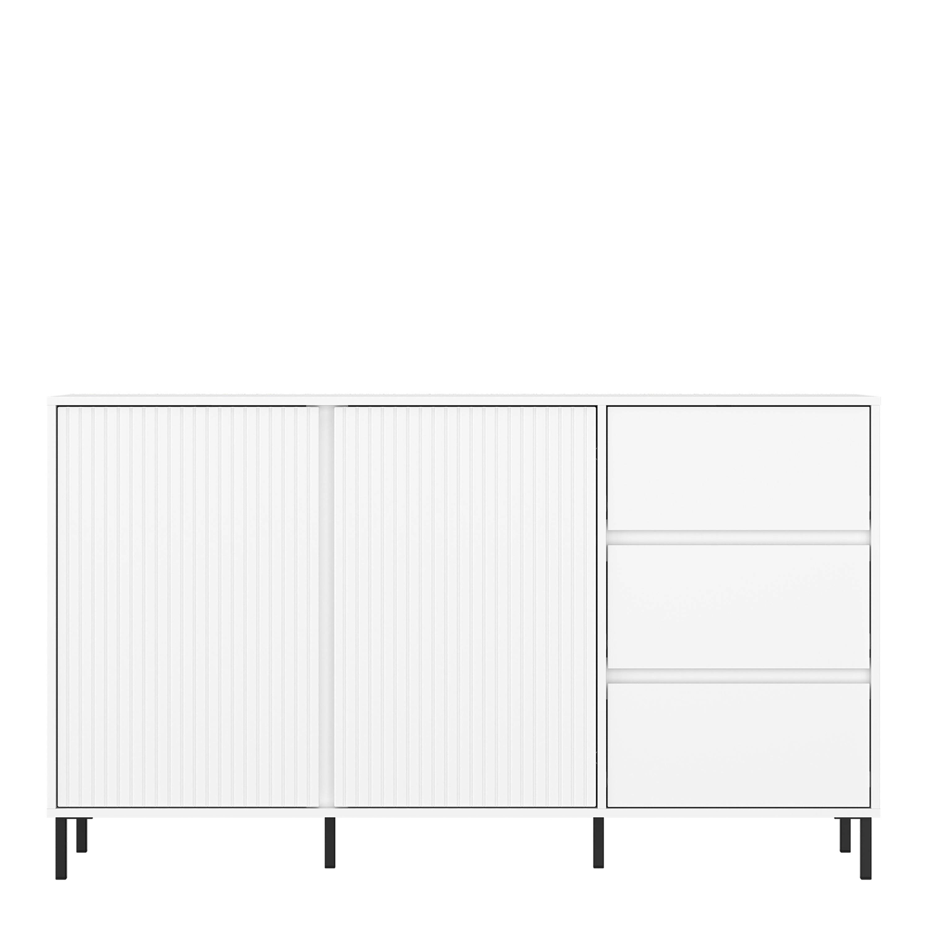 Avenale Sideboard 2 Door 3 Drawer in Alpine White High Gloss – FTG, view 2