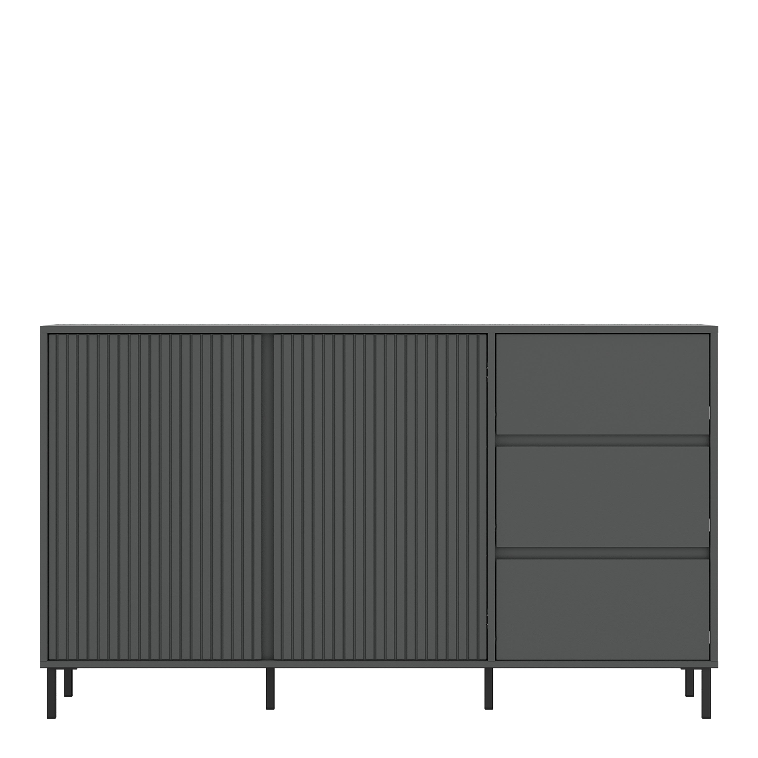 Avenale Sideboard 2 Door 3 Drawer in Anthracite – FTG, view 2