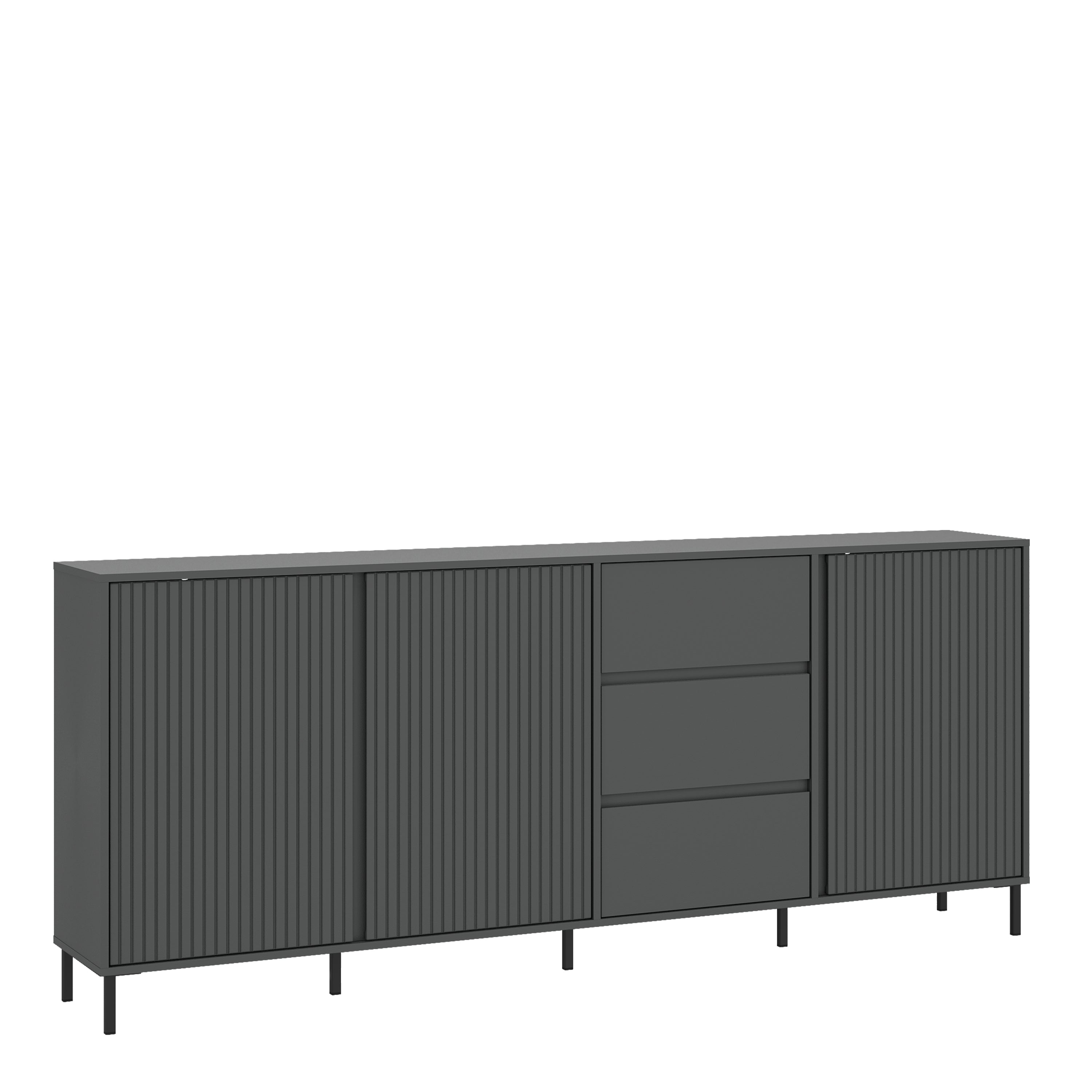 Avenale Sideboard 3 Door 3 Drawer in Anthracite – FTG