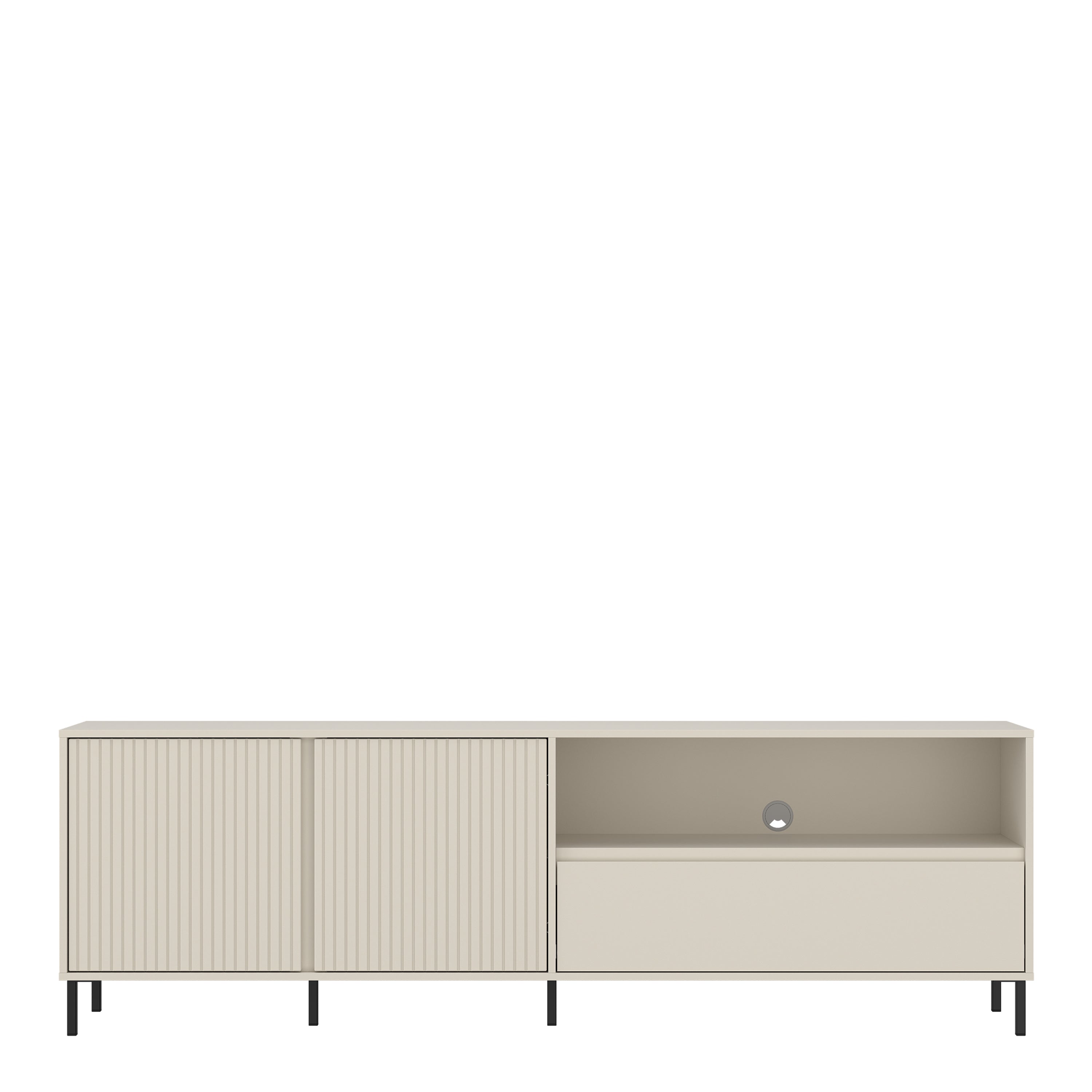 Avenale TV Cabinet 2 Door 1 Drawer in Cashmere – FTG, view 2