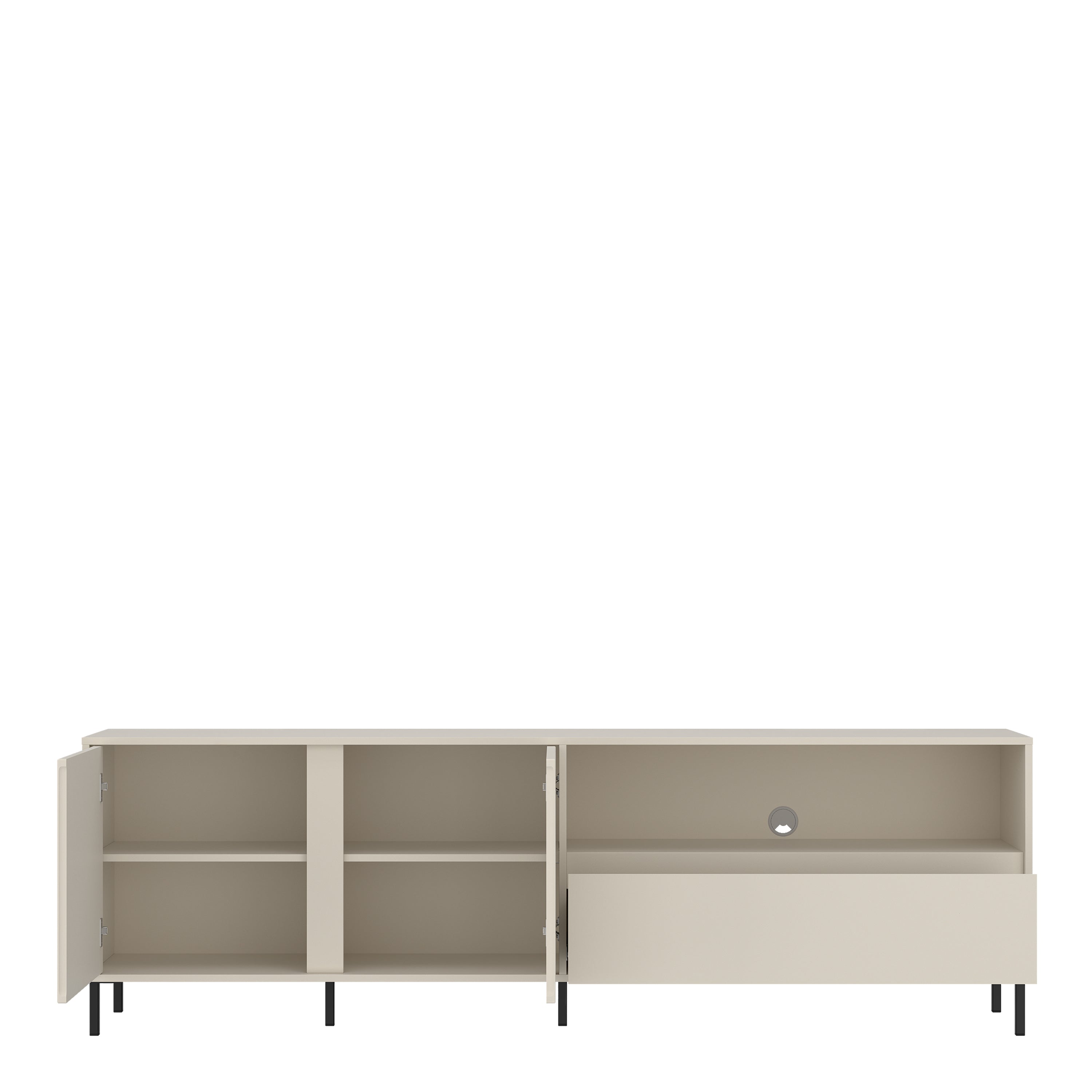 Avenale TV Cabinet 2 Door 1 Drawer in Cashmere – FTG, view 3