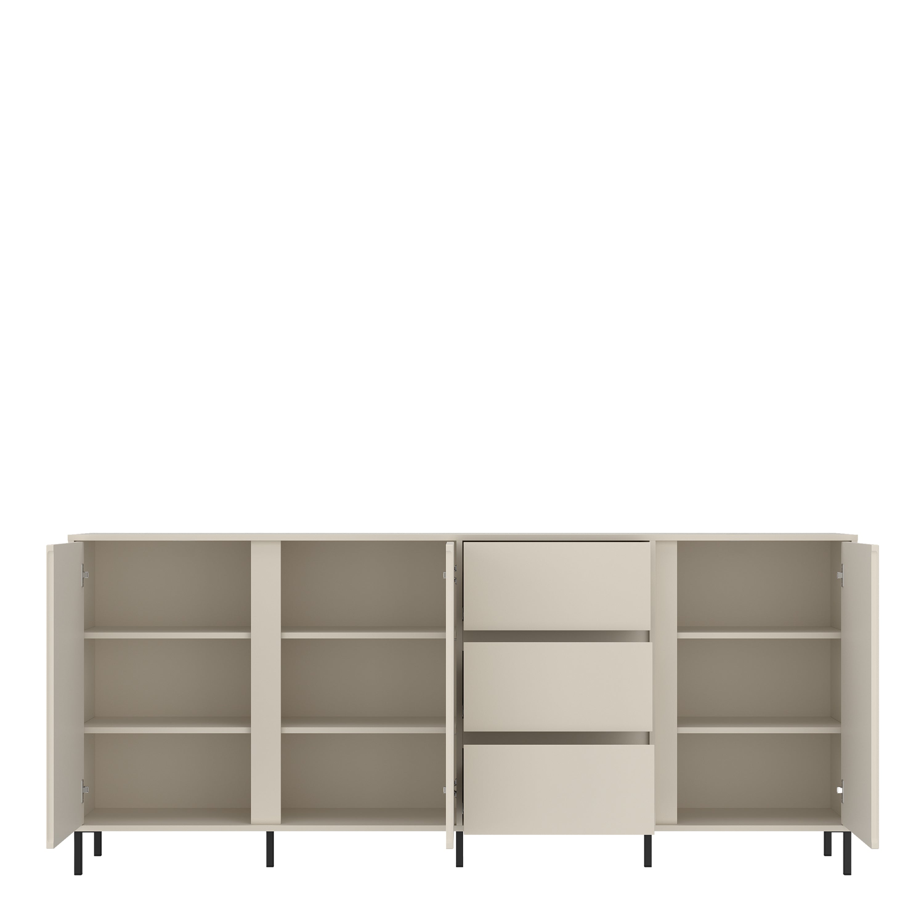 Avenale Sideboard 3 Door 3 Drawer in Cashmere – FTG, view 3