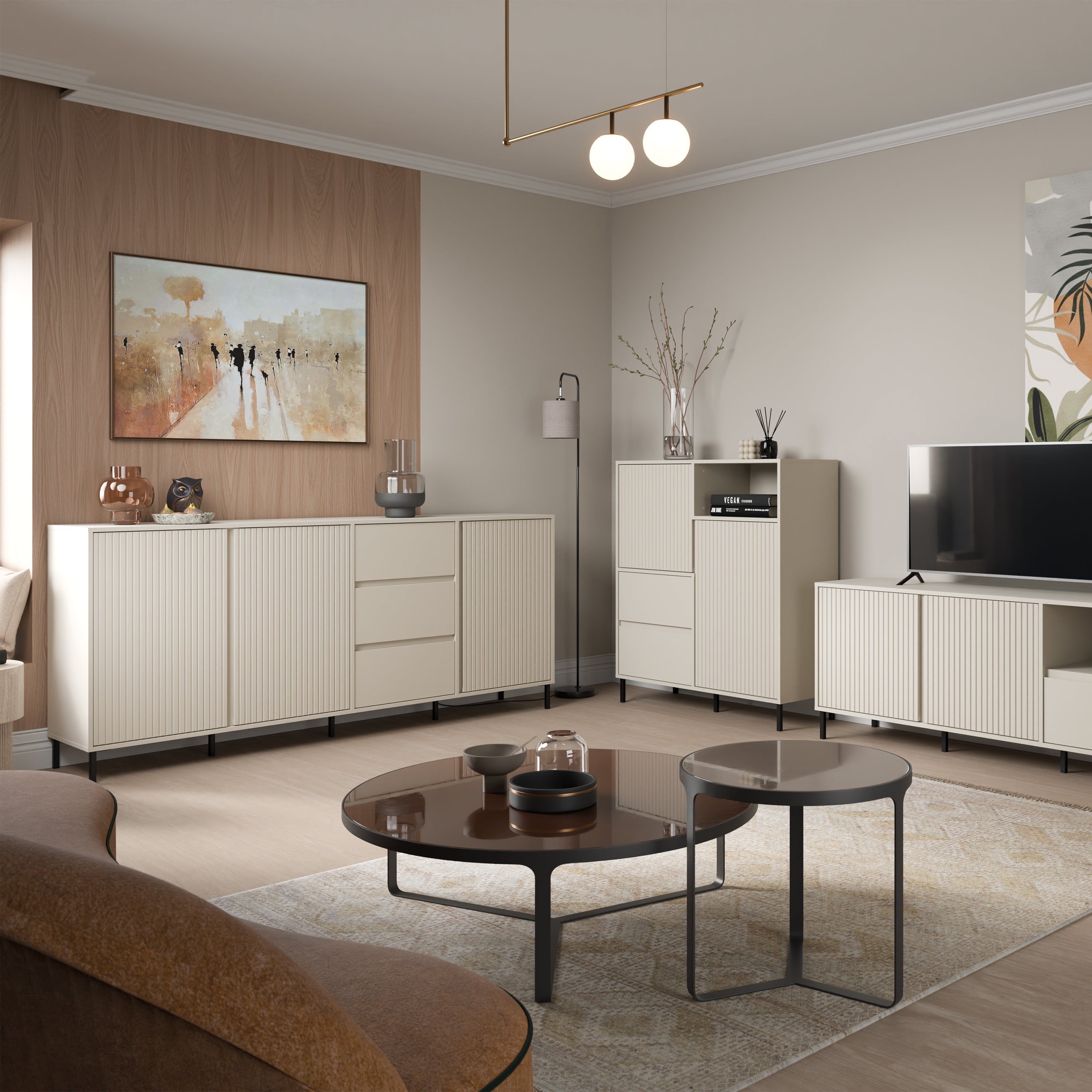 Avenale Sideboard 2 Door 2 Drawer in Cashmere – FTG, view 7