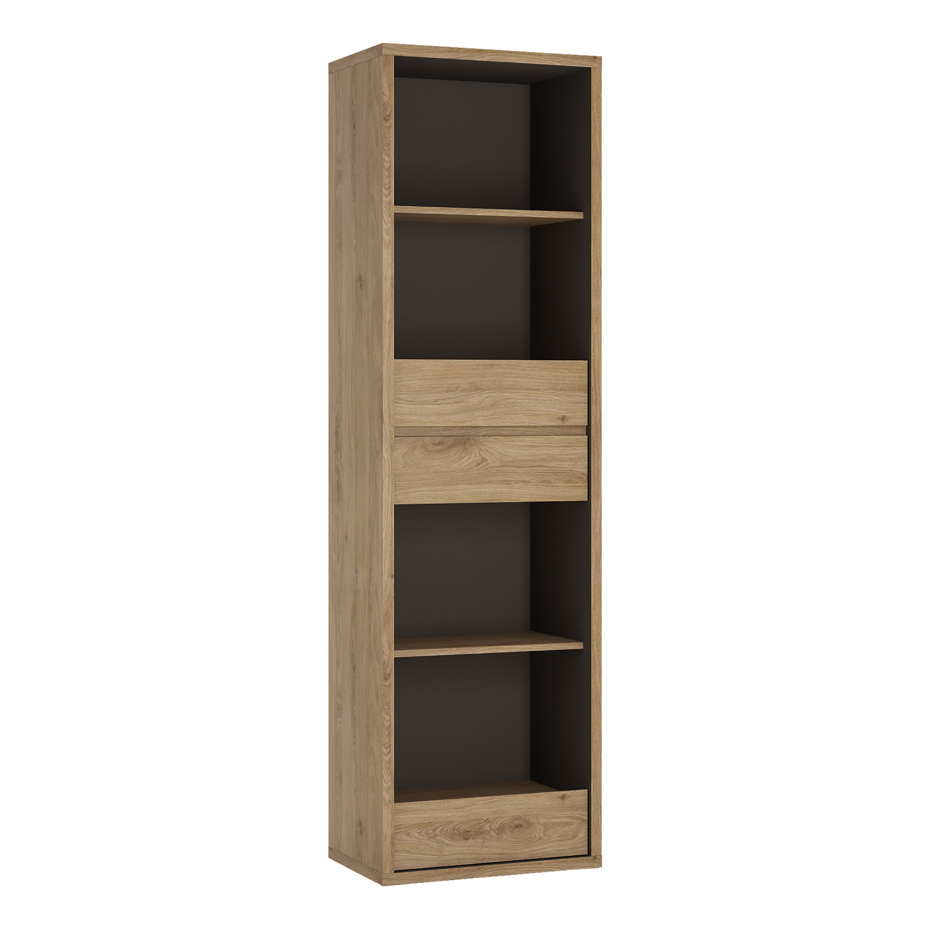 Shetland Tall Narrow 3 Drawer Bookcase – FTG