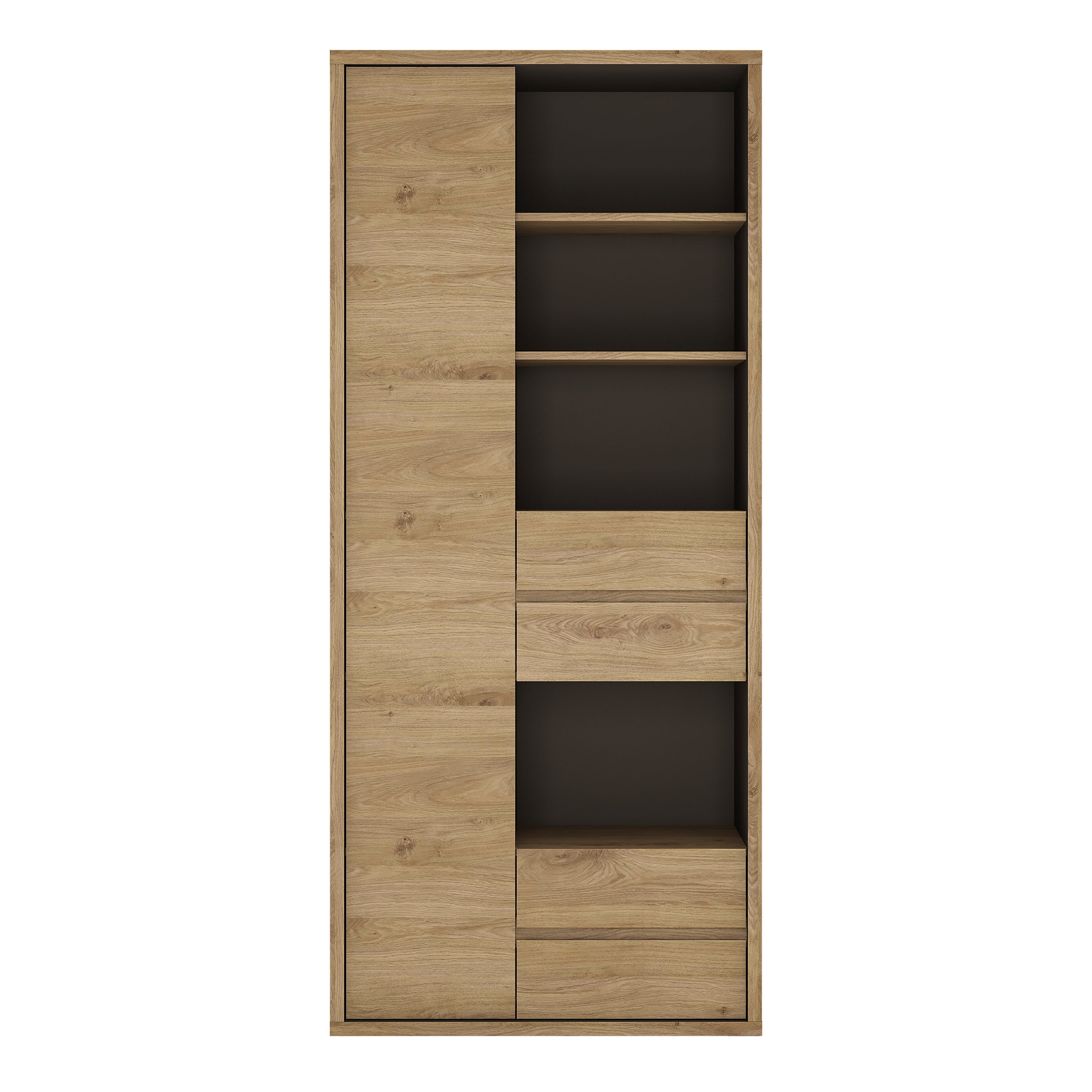 Shetland Tall Wide 1 Door 4 Drawer Bookcase – FTG, view 2