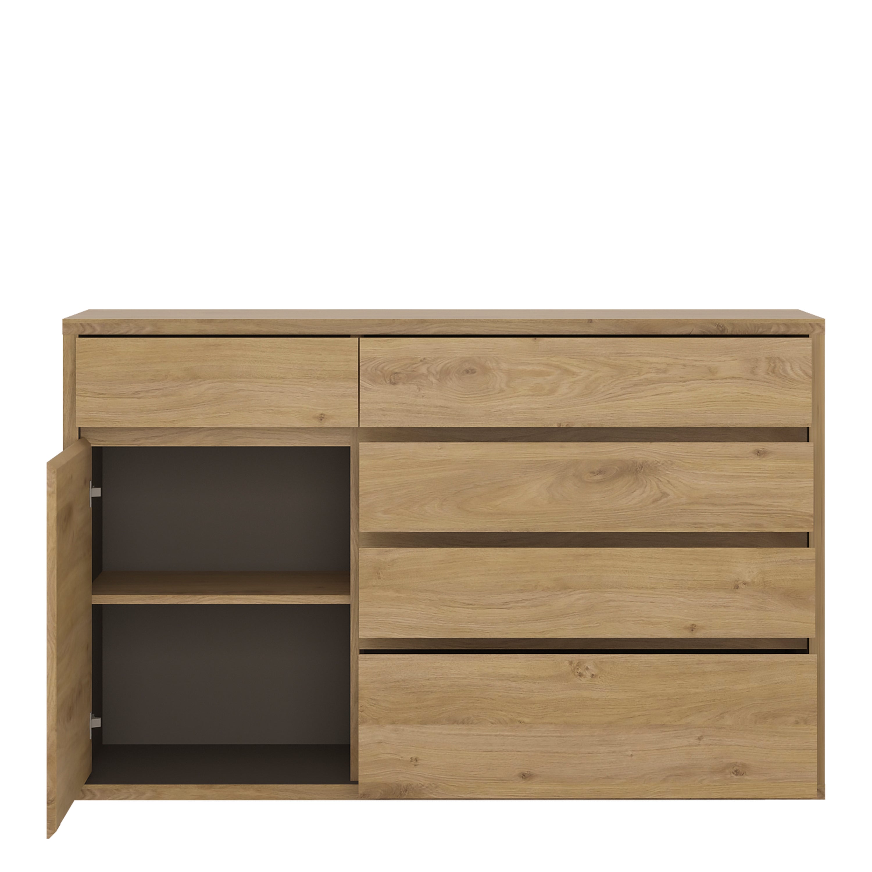 Shetland 1 Door 5 Drawer Cupboard – FTG, view 3