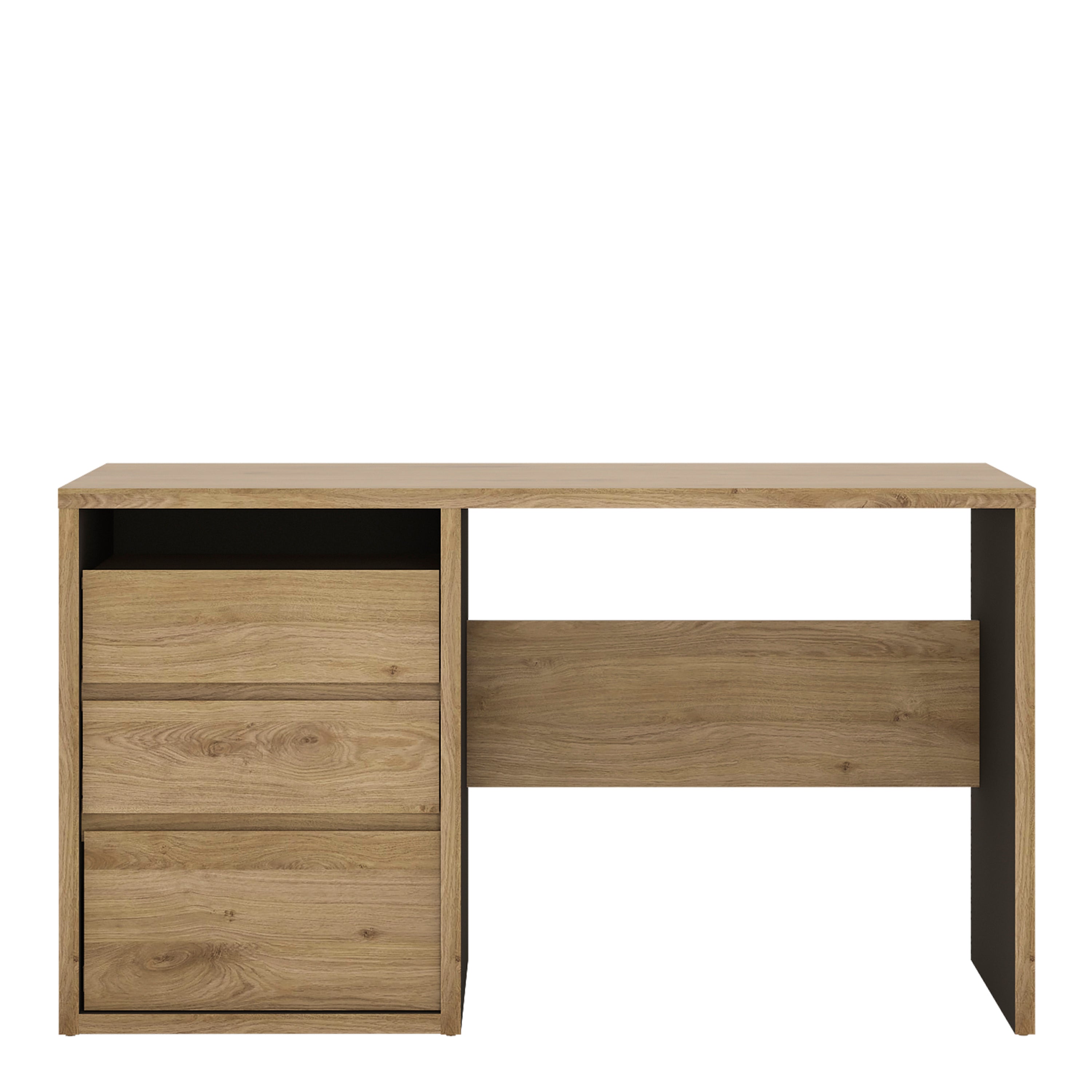 Shetland 3 Drawer Desk – FTG, view 2