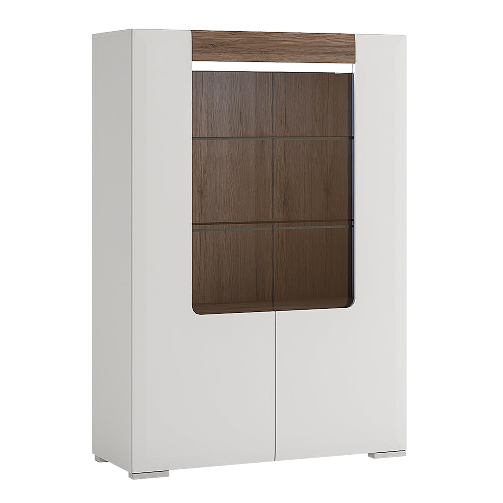 Toronto Low Glazed 2 Door Display Cabinet with Internal Shelves (inc. Plexi Lighting) – FTG