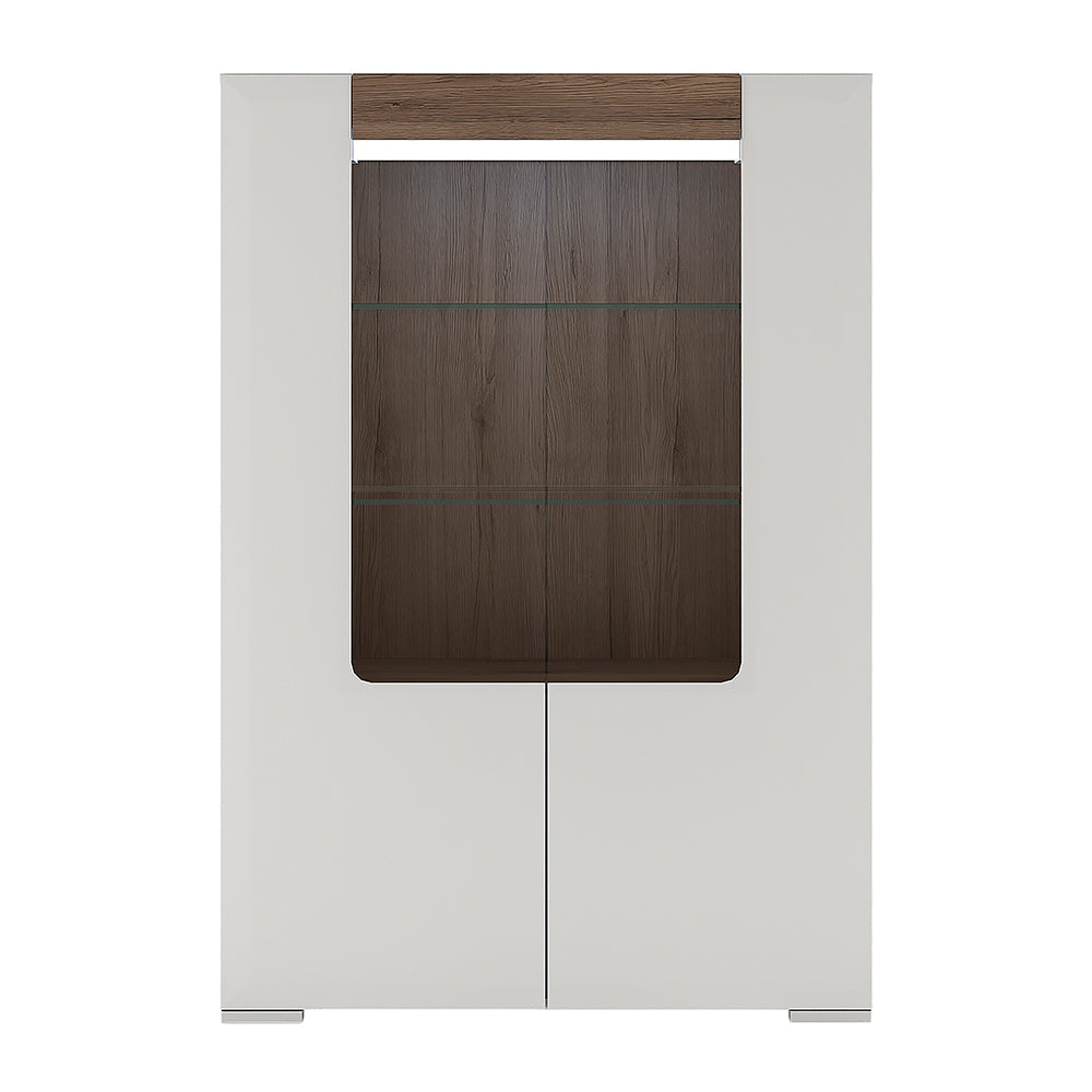 Toronto Low Glazed 2 Door Display Cabinet with Internal Shelves (inc. Plexi Lighting) – FTG, view 2