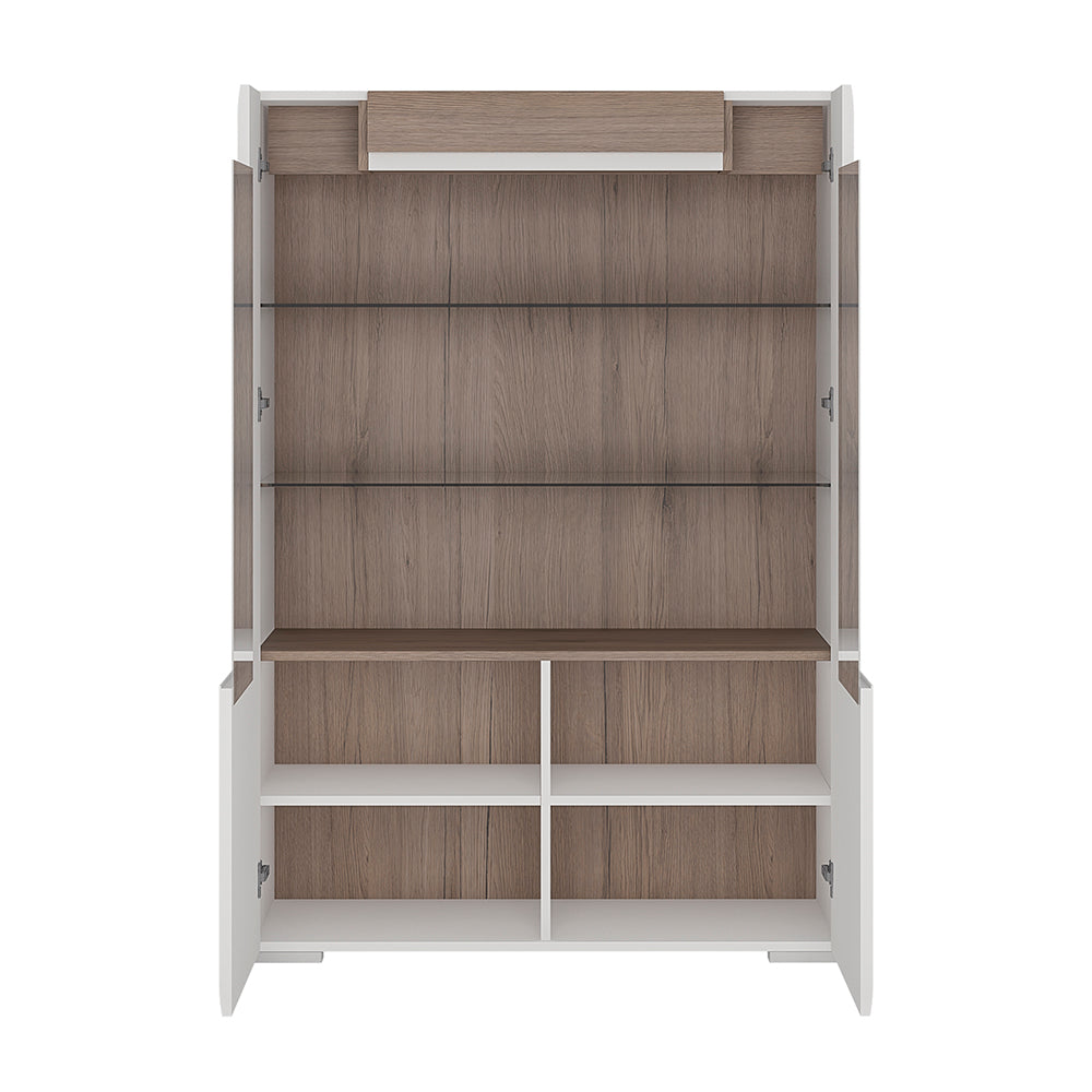 Toronto Low Glazed 2 Door Display Cabinet with Internal Shelves (inc. Plexi Lighting) – FTG, view 3