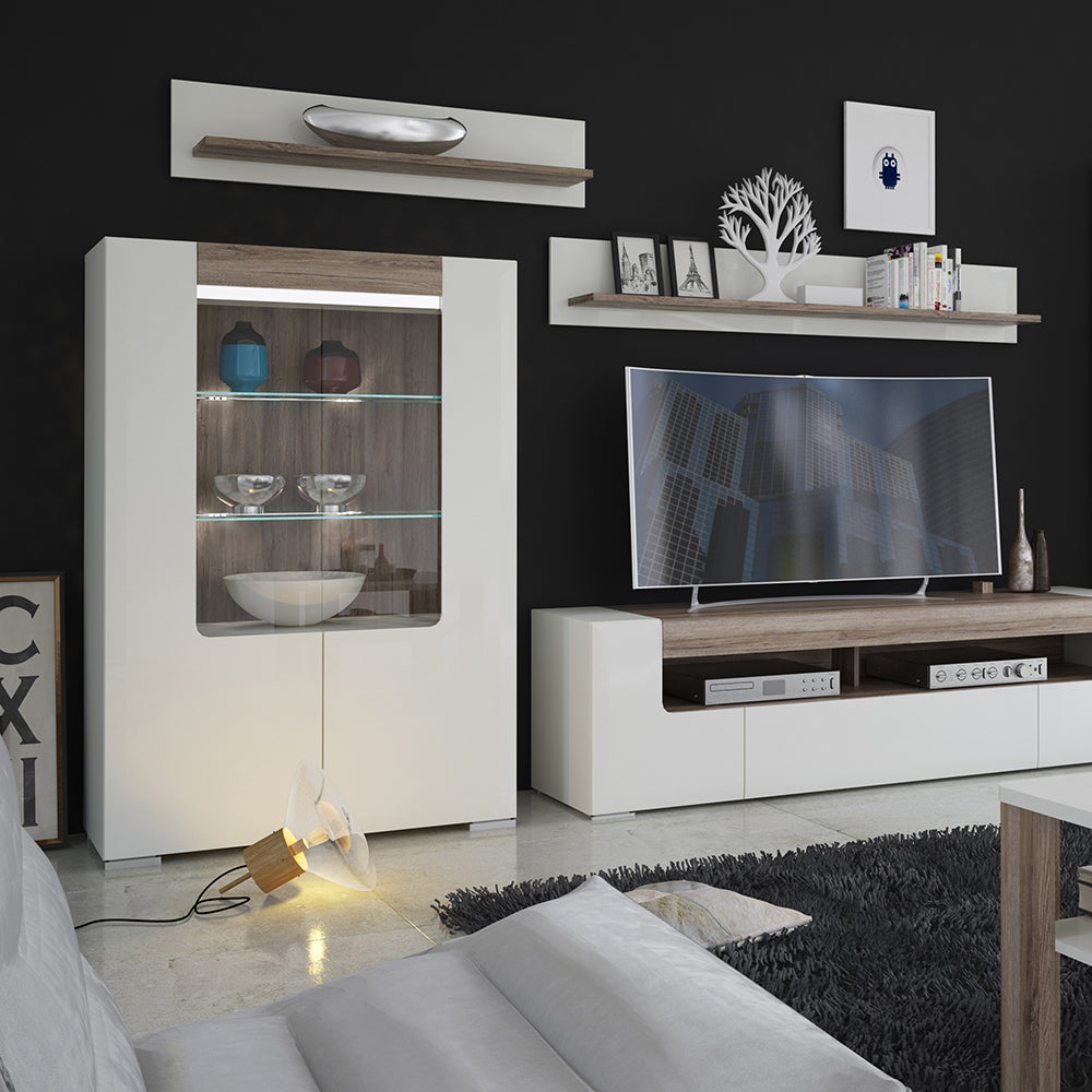 Toronto Low Glazed 2 Door Display Cabinet with Internal Shelves (inc. Plexi Lighting) – FTG, view 4