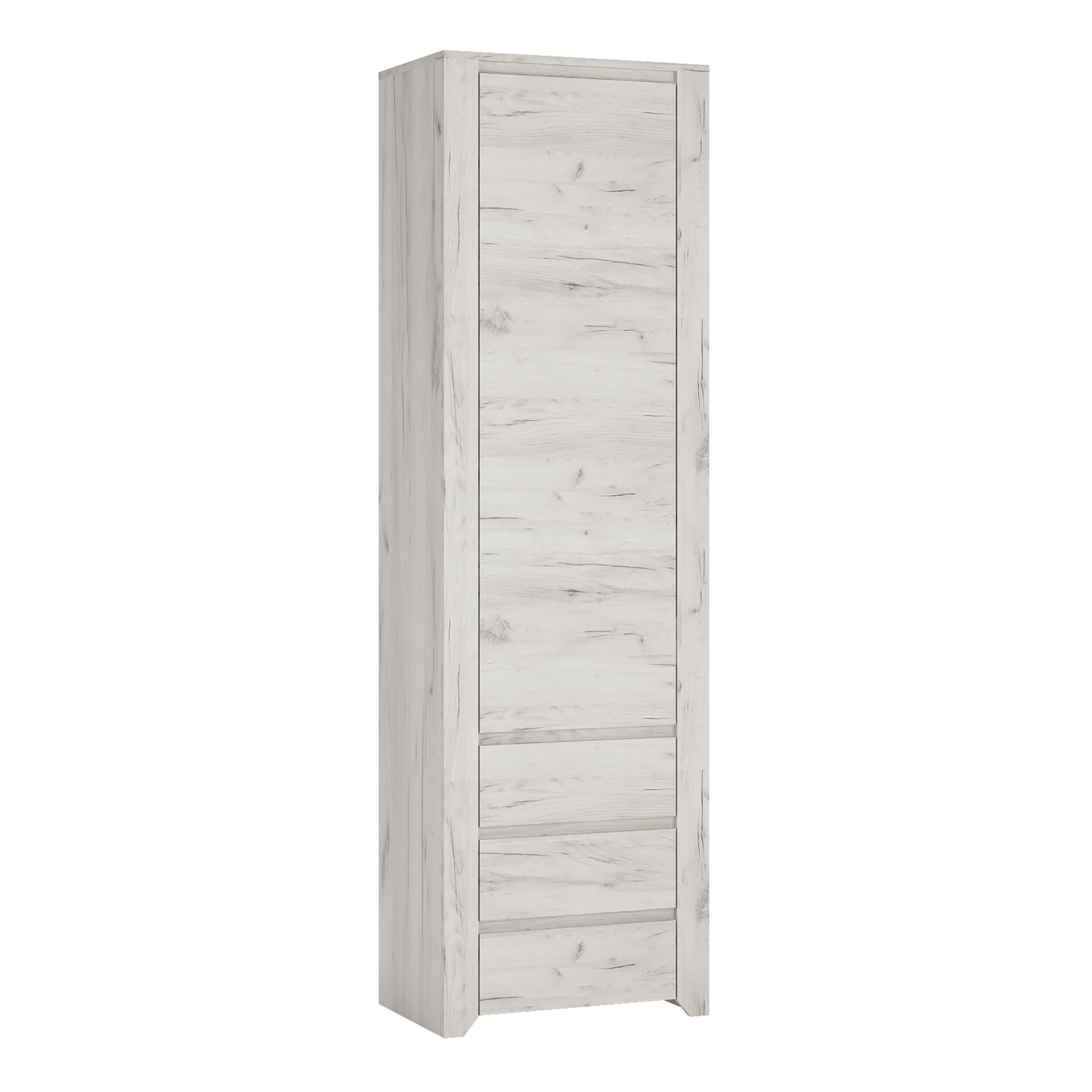 Angel Tall Narrow One Door 3 Drawer Narrow Cupboard – FTG