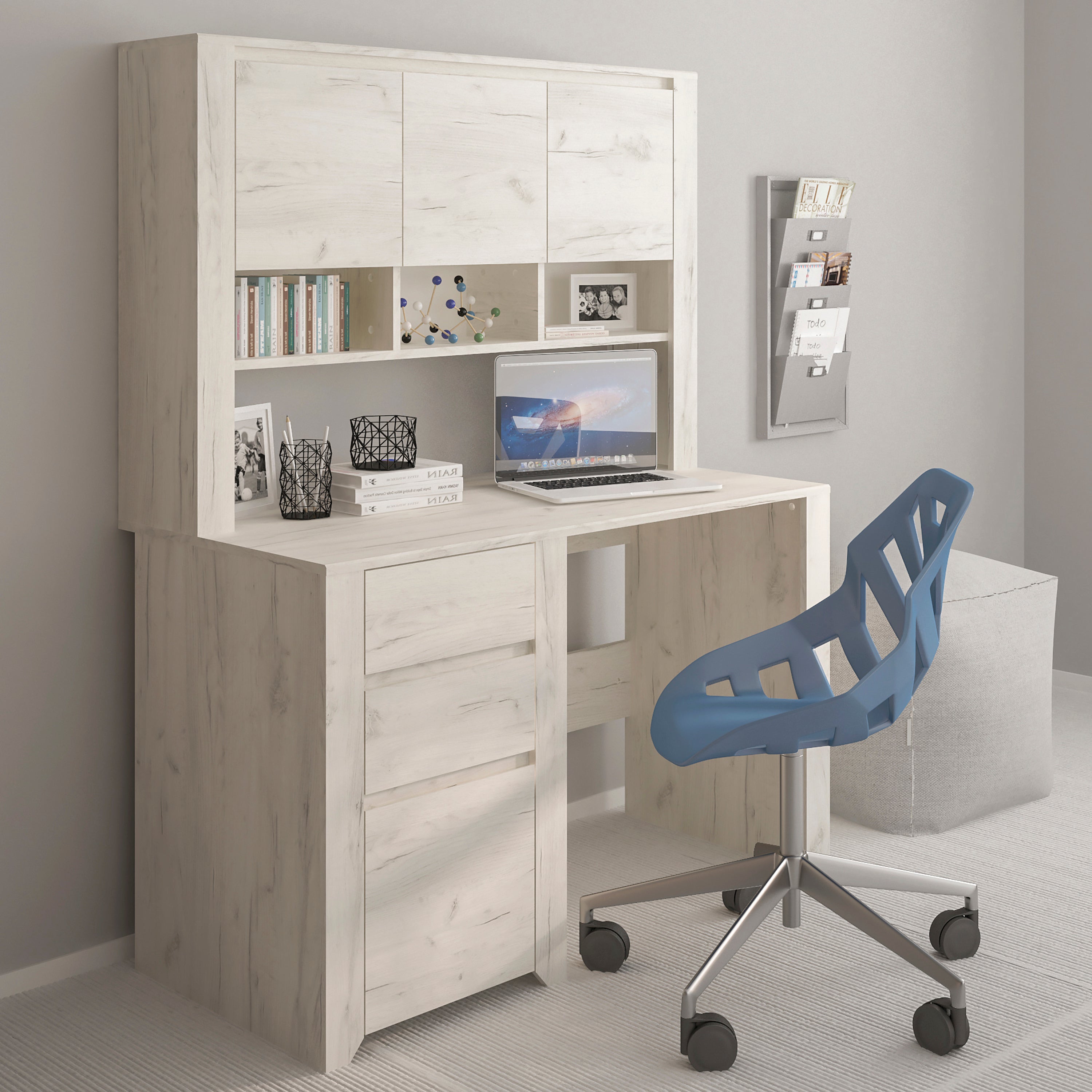 Angel 3 Drawer Desk – FTG, view 5