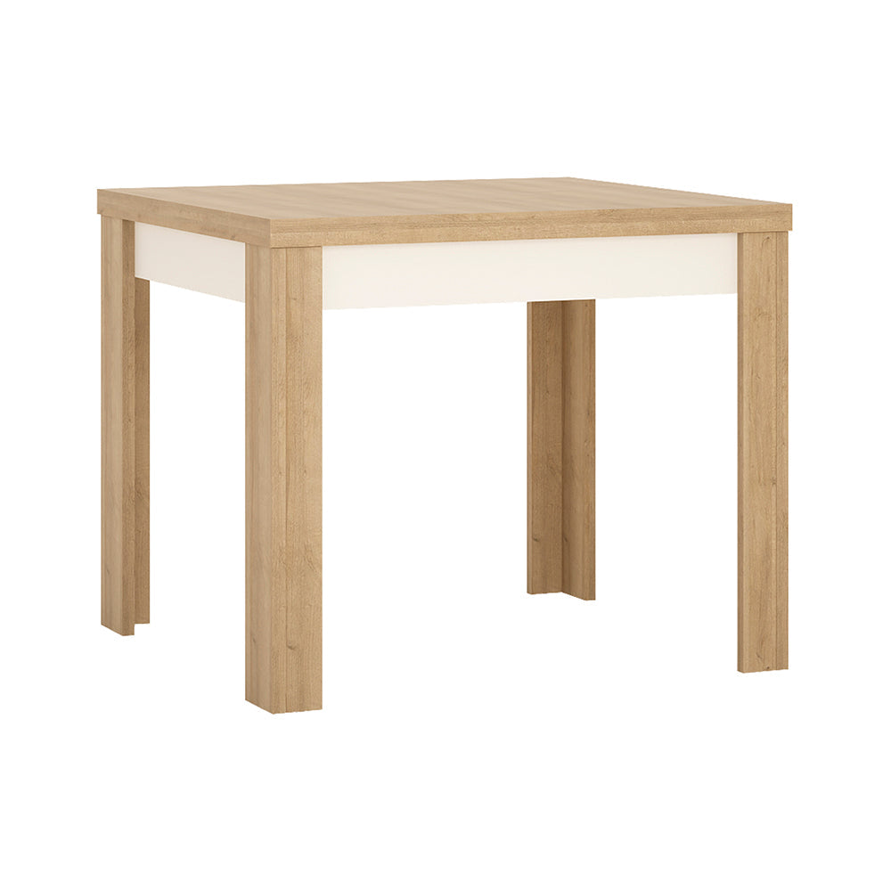 Lyon Small Extending Dining Table 90-180cm in Riviera Oak/White High Gloss – FTG