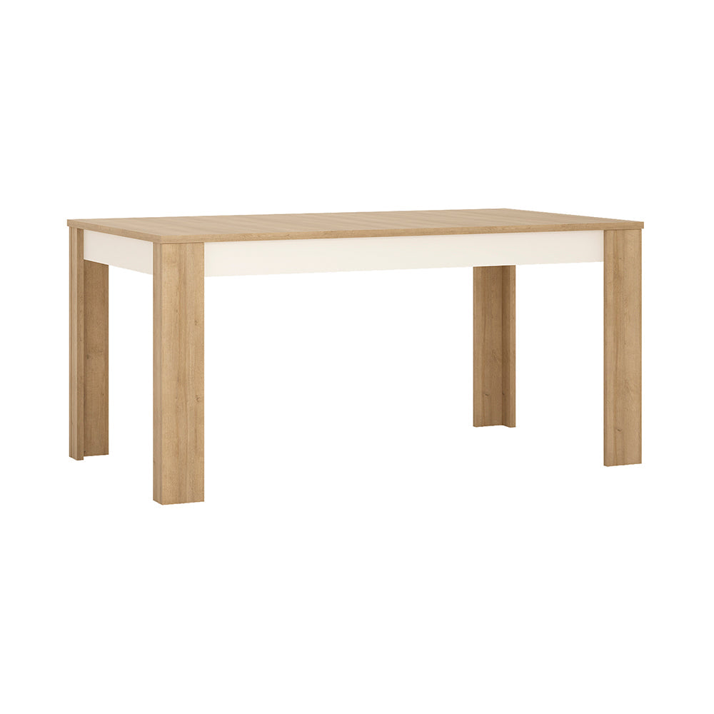 Lyon Large Extending Dining Table 160-200cm in Riviera Oak/White High Gloss – FTG