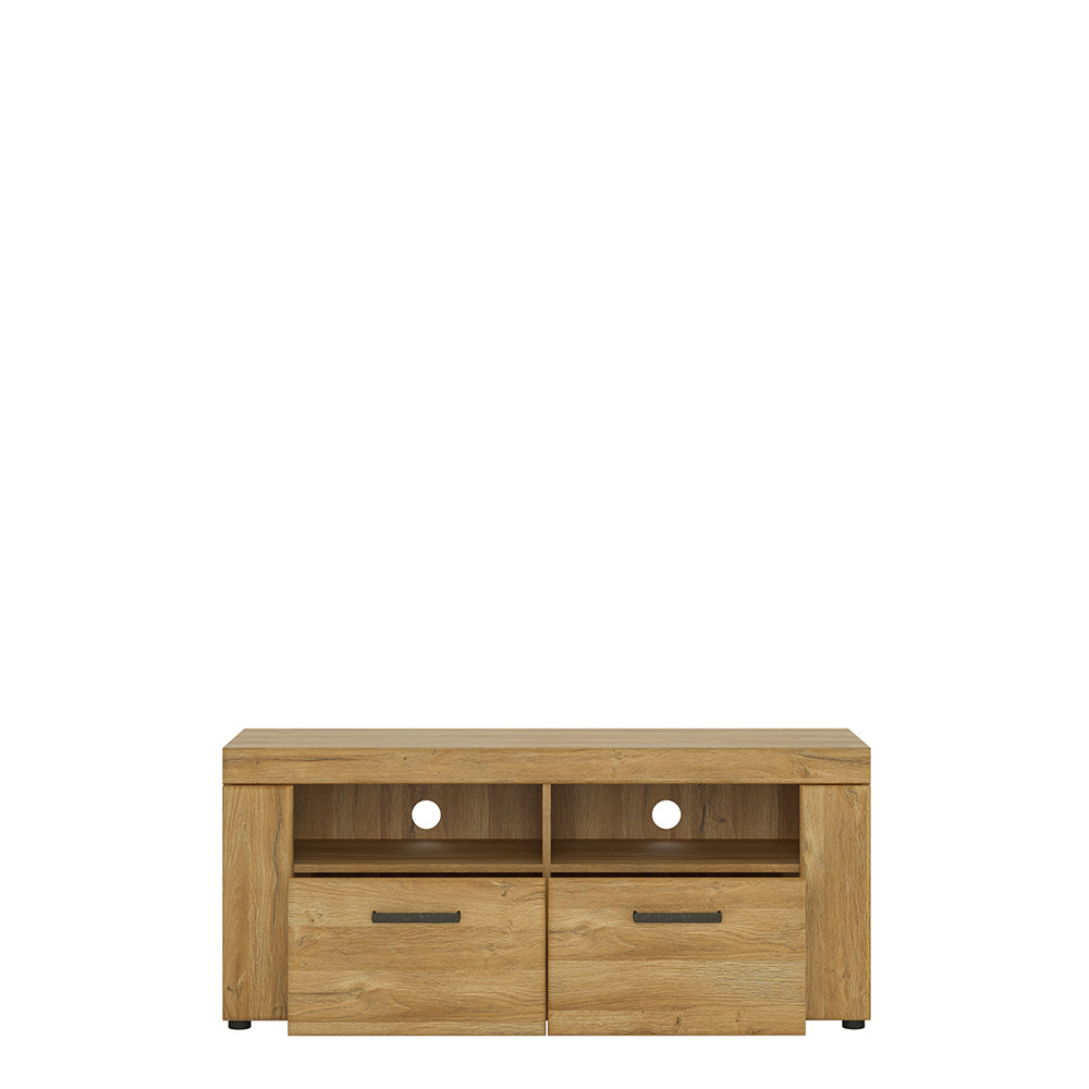 Cortina 2 Drawer TV Cabinet in Grandson Oak – FTG, view 2