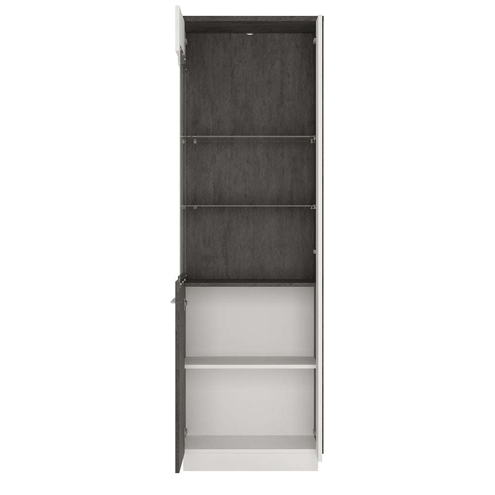 Zingaro Tall Glazed Display Cabinet (LH) – FTG, view 2