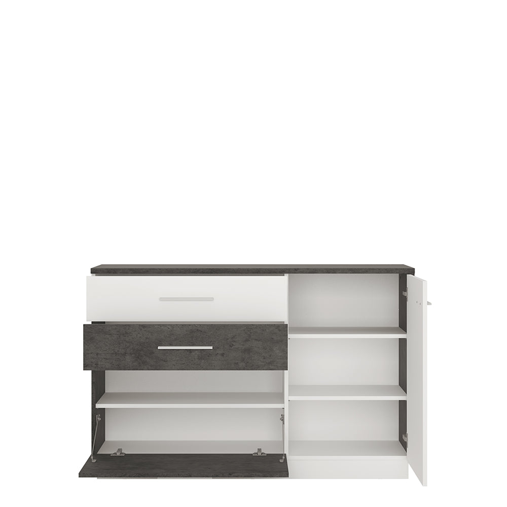 Zingaro 1 Door 2 Drawer 1 Compartment Sideboard – FTG, view 2