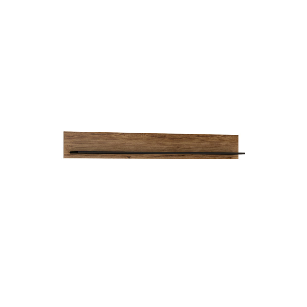 Brolo 167cm Wall Shelf with a Walnut and Dark Panel Finish – FTG