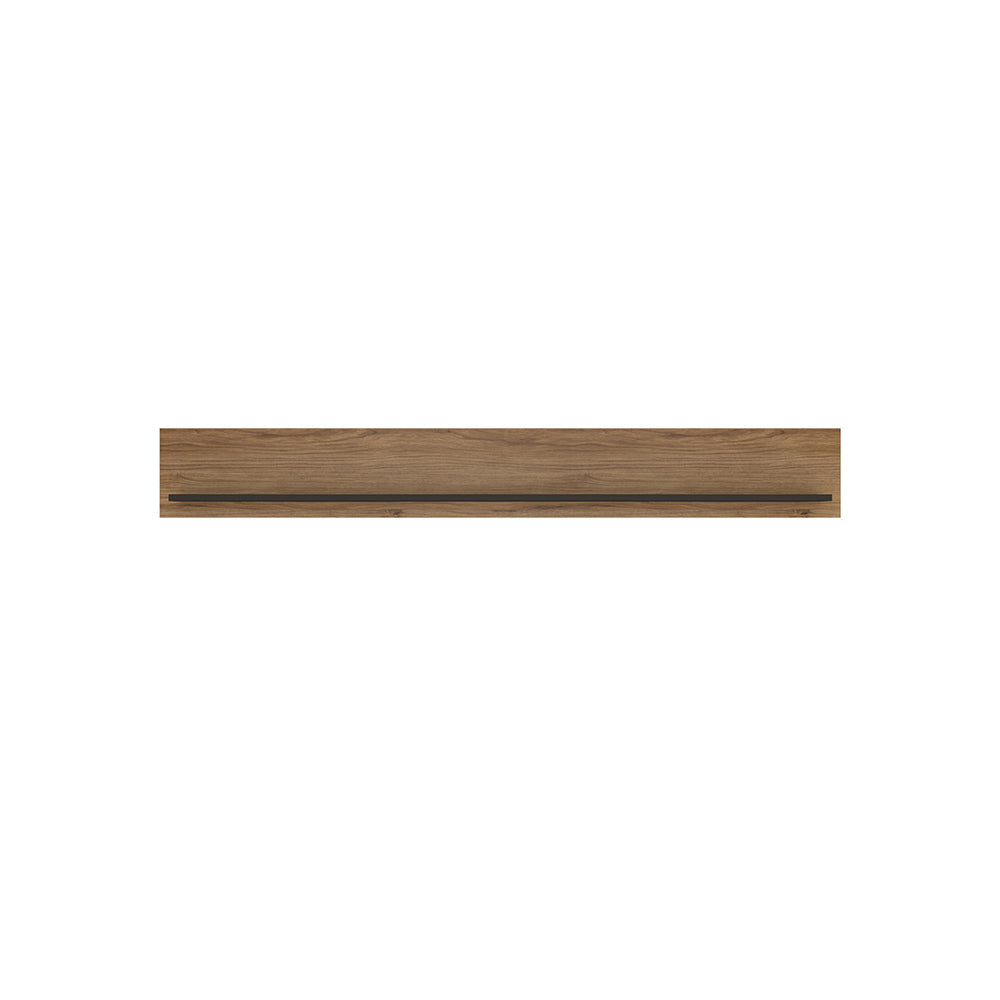 Brolo 167cm Wall Shelf with a Walnut and Dark Panel Finish – FTG, view 2