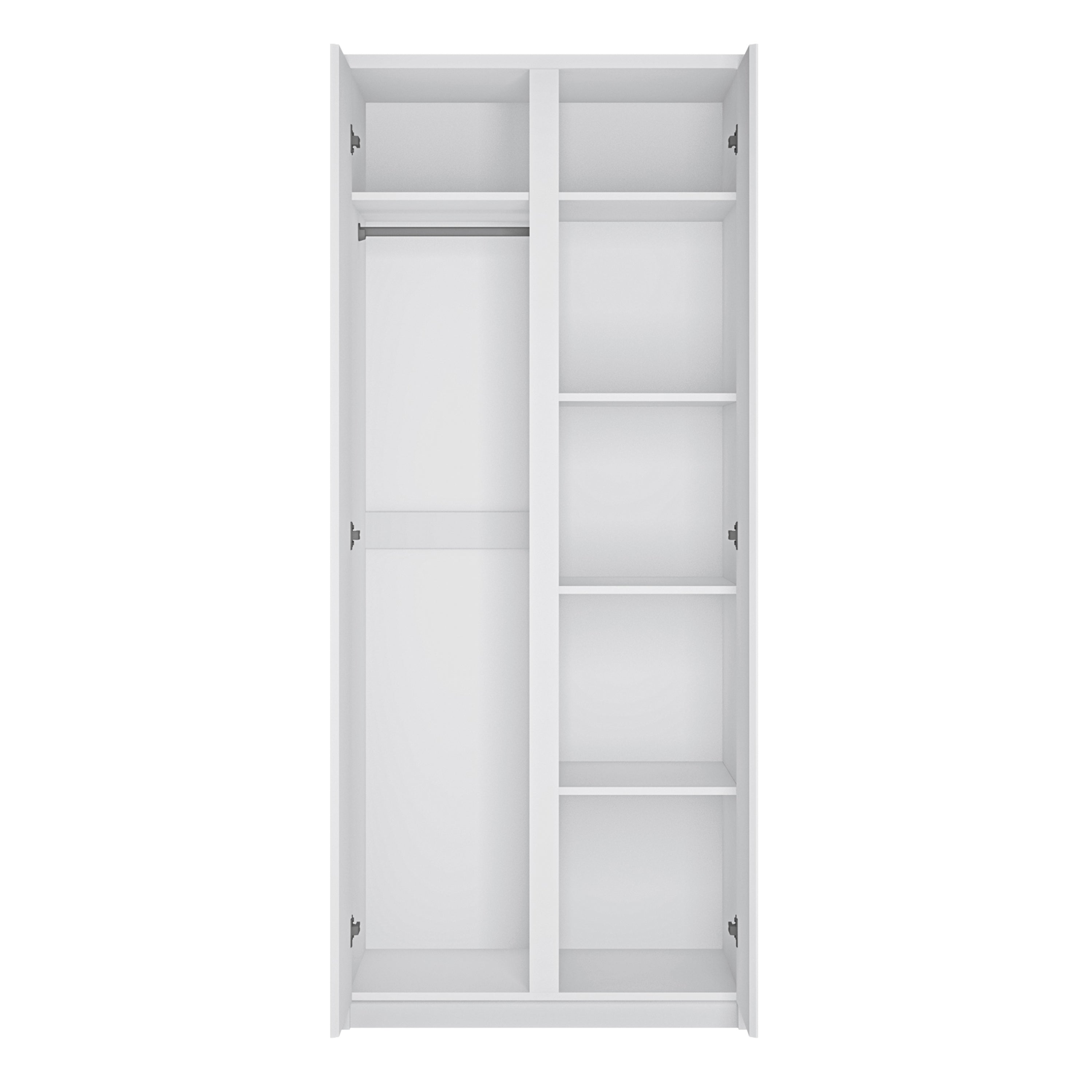 Fribo 2 Door Wardrobe in White – FTG, view 2