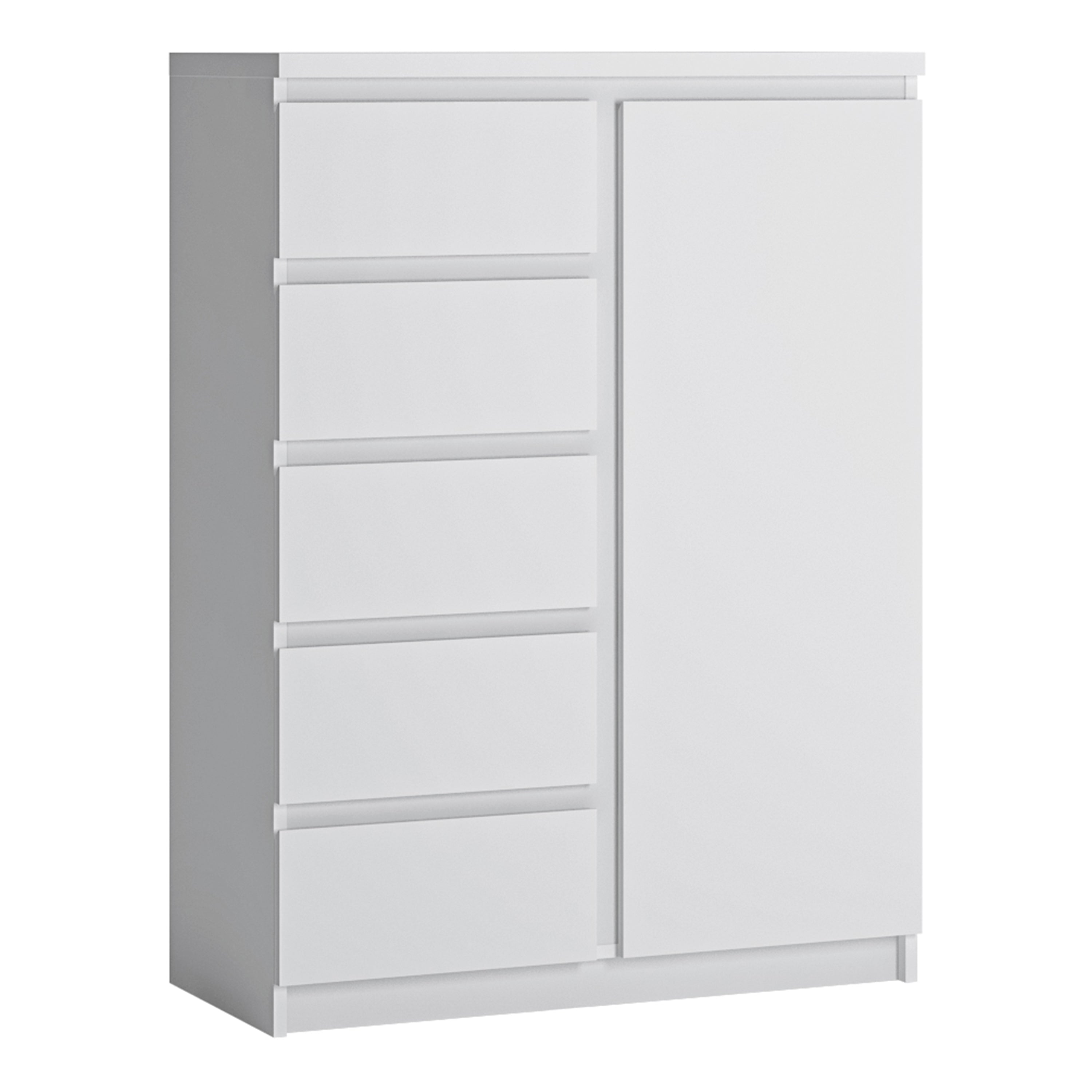 Fribo 1 Door 5 Drawer Cabinet in White – FTG