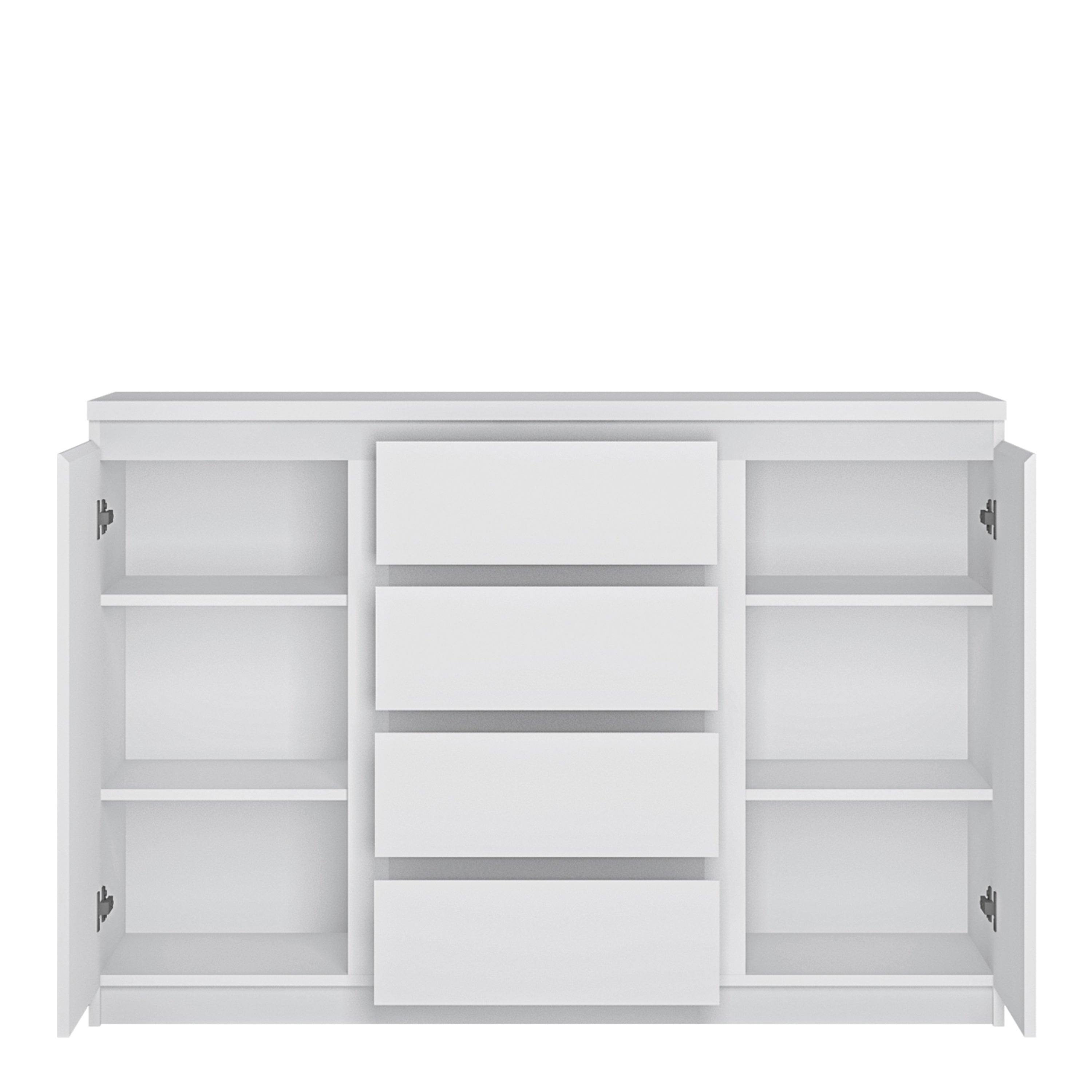 Fribo 2 Door 4 Drawer Sideboard in White – FTG, view 2