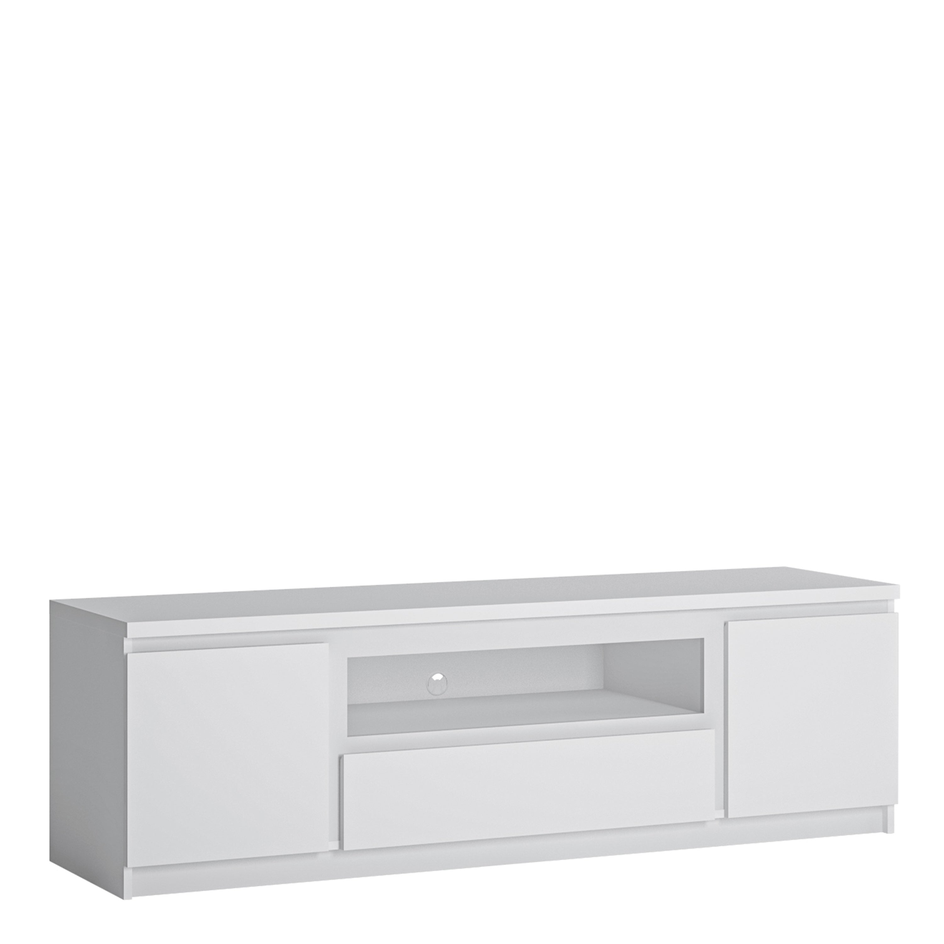 Fribo 2 Door 1 Drawer 166cm Wide TV Cabinet in White – FTG