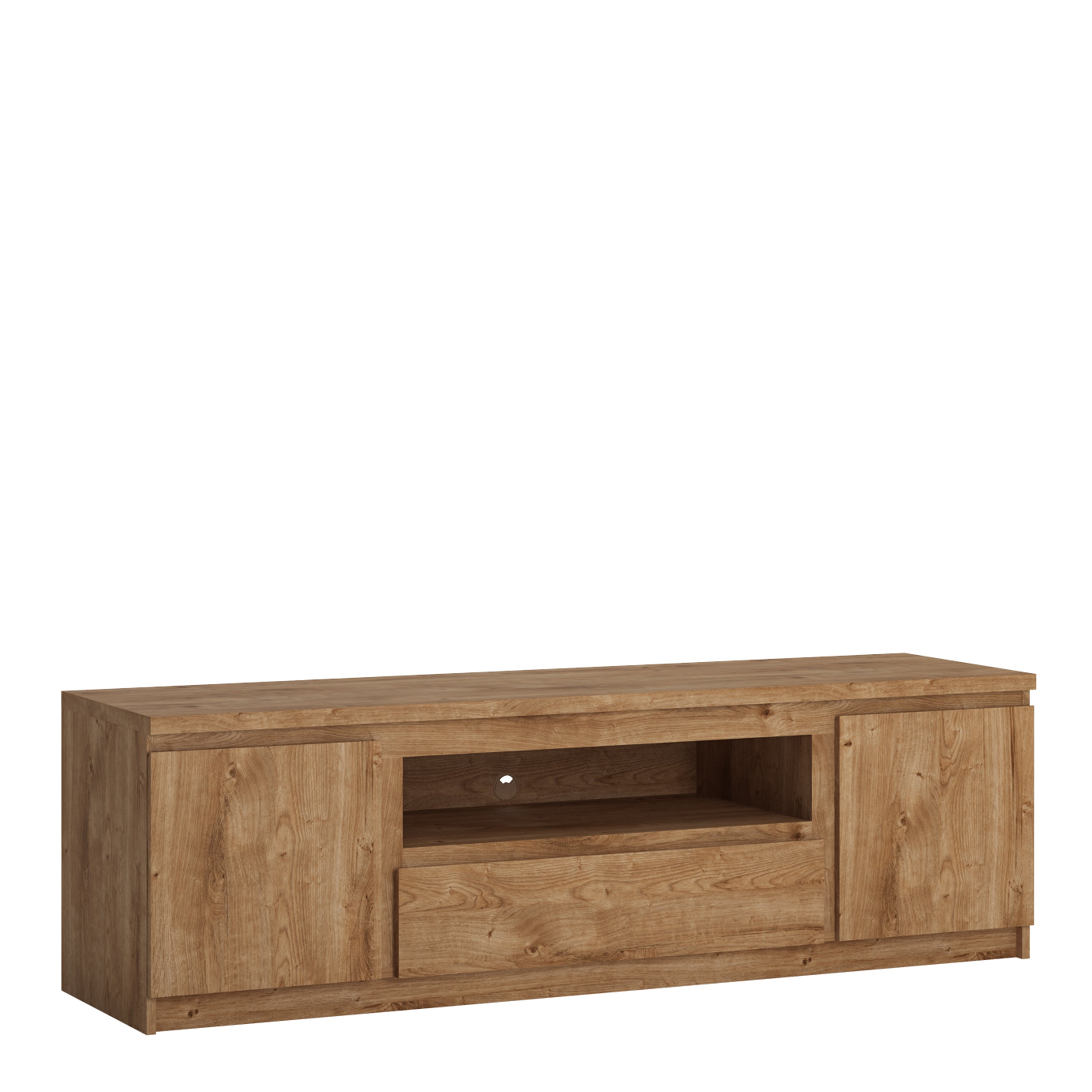 Fribo 2 Door 1 Drawer 166cm Wide TV Cabinet in Oak – FTG
