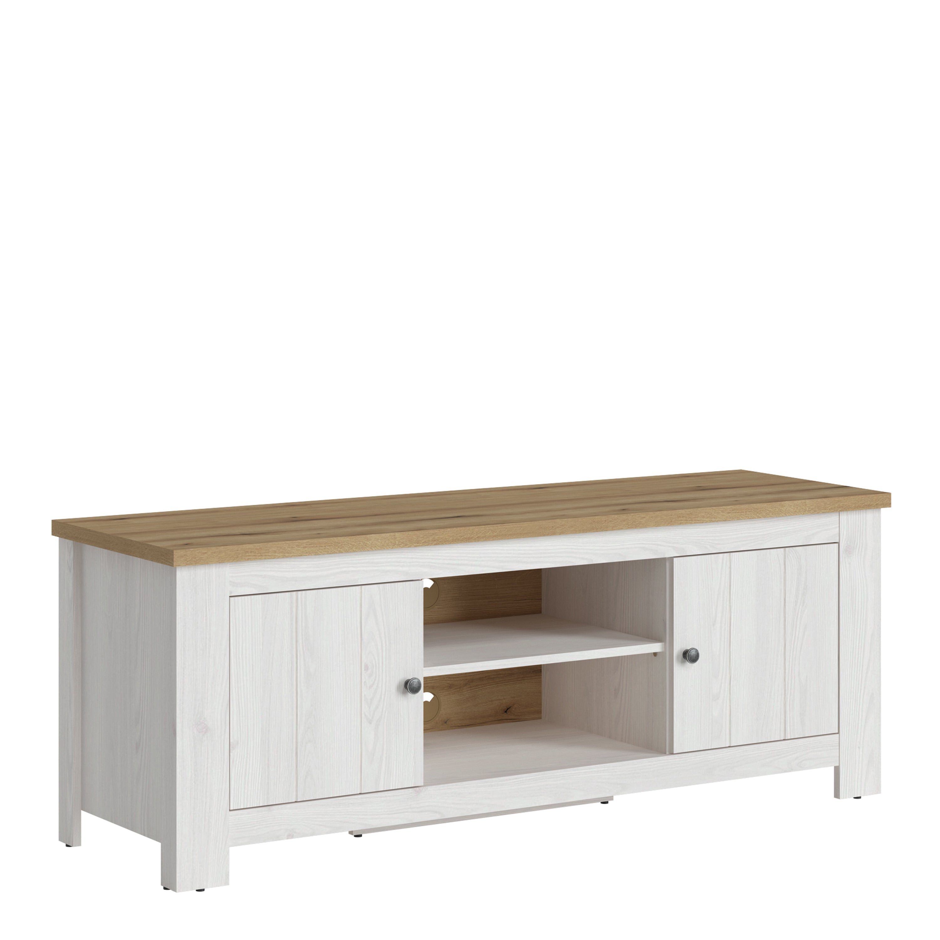 Celesto 2 Door TV Unit in White and Oak (154cm) – FTG