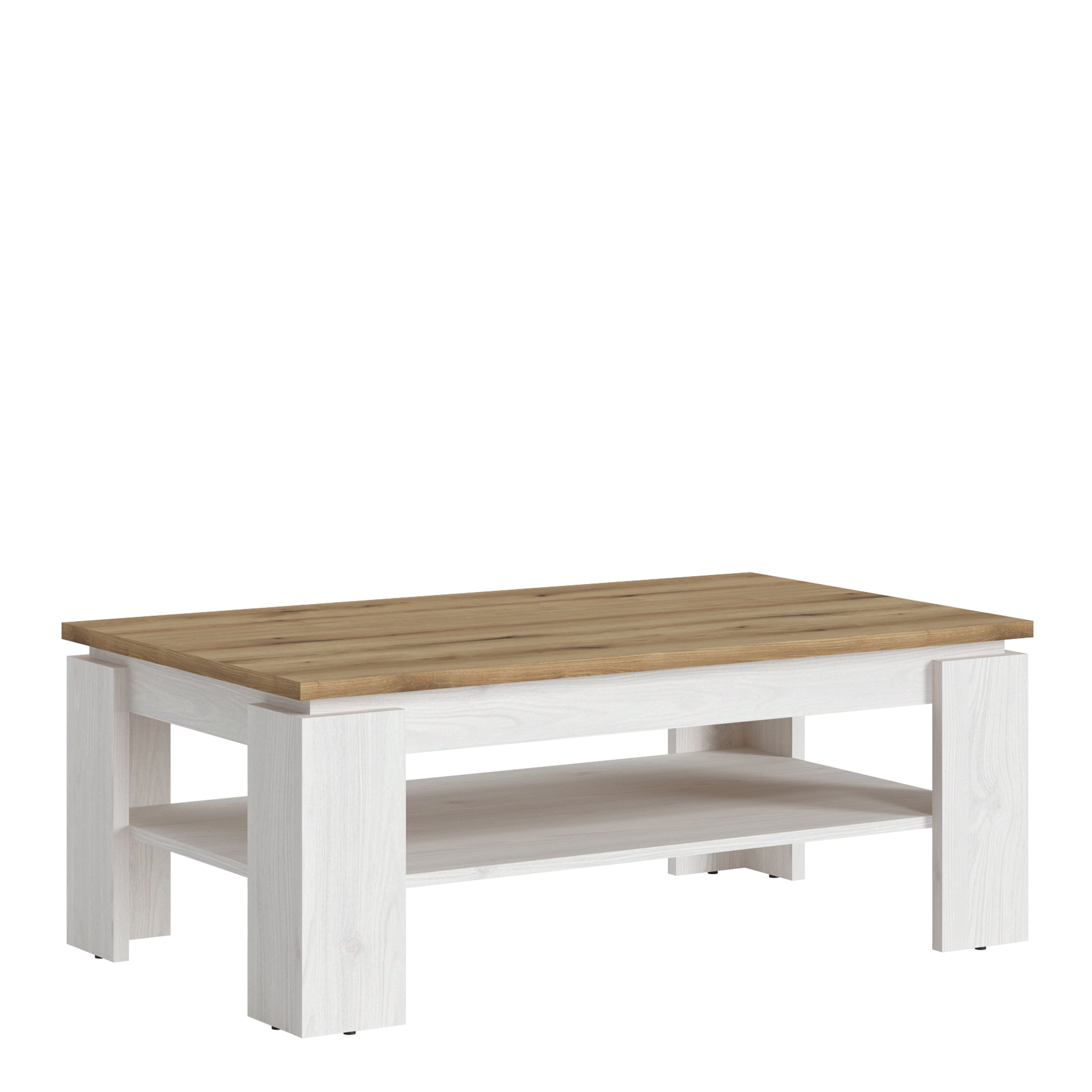 Celesto Coffee Table in White and Oak – FTG