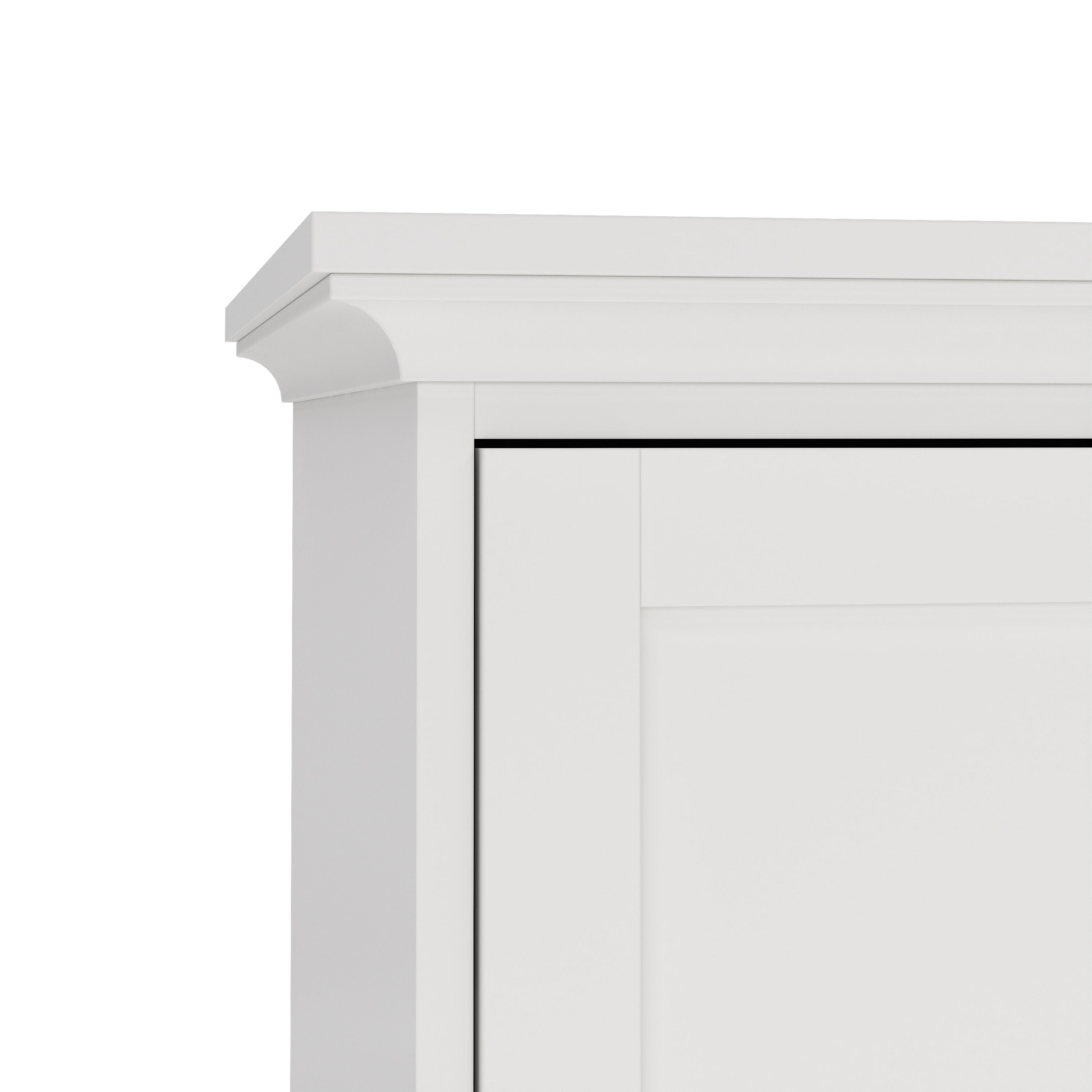 Paris Wardrobe with 2 Doors in White – FTG, view 9