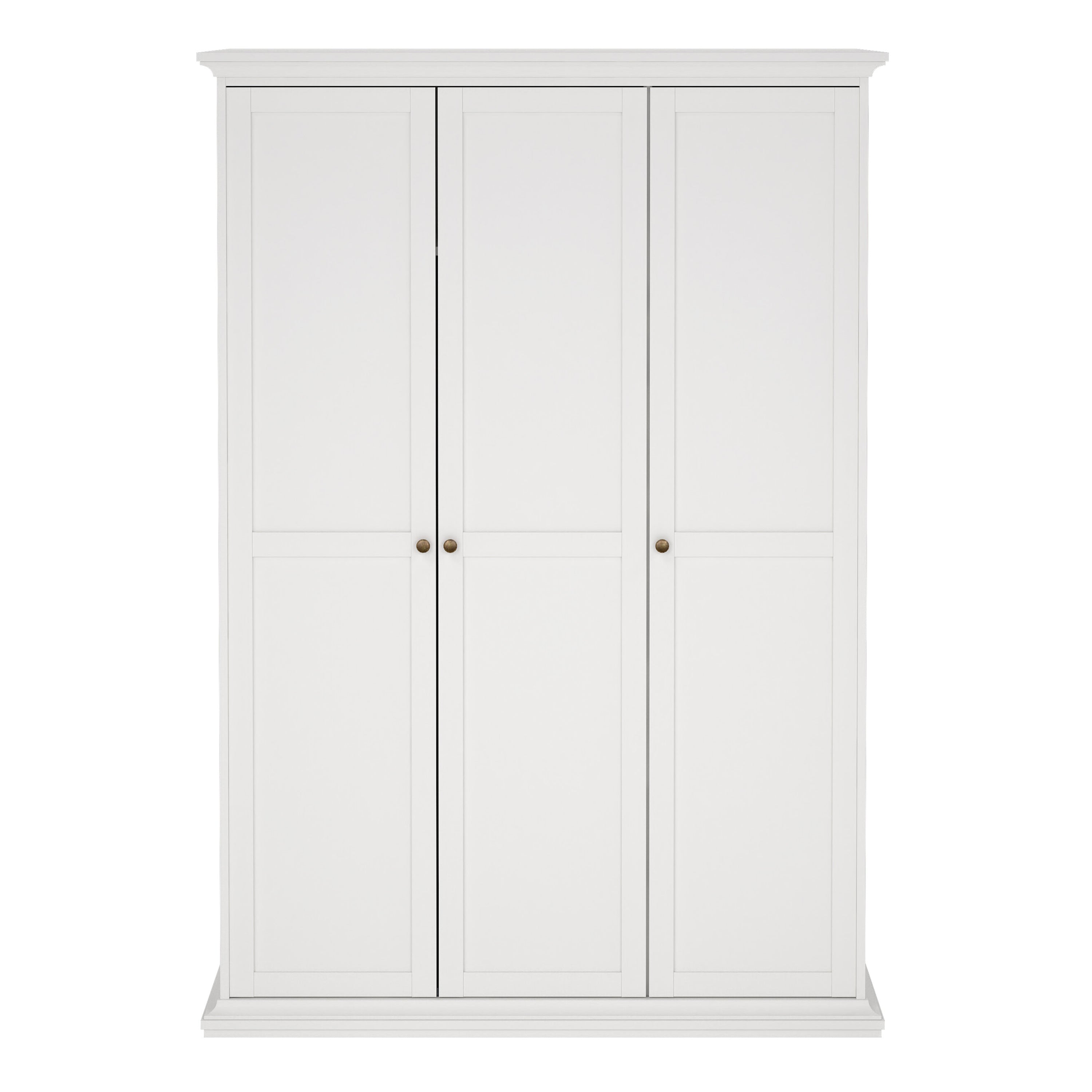 Paris Wardrobe with 3 Doors in White – FTG, view 2