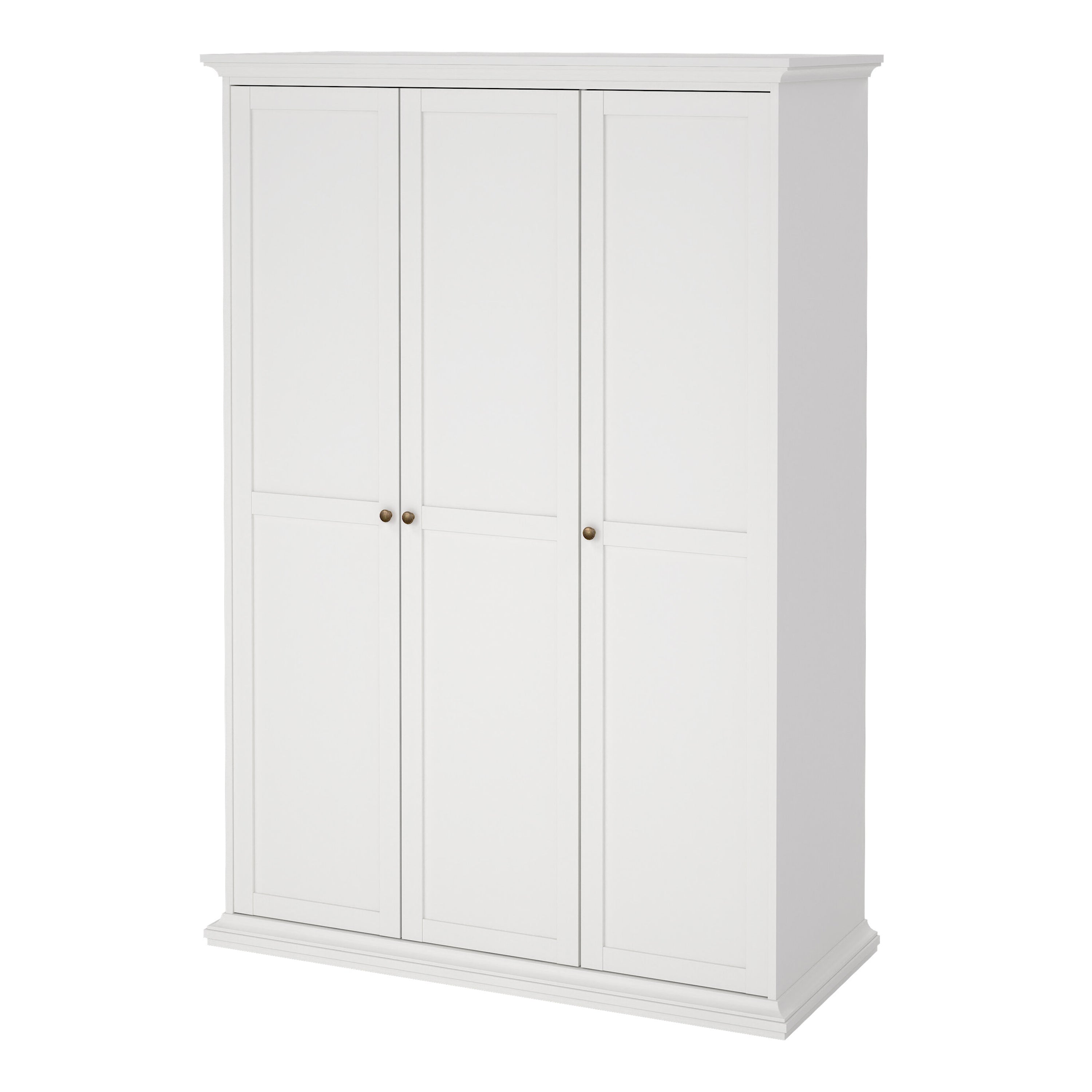 Paris Wardrobe with 3 Doors in White – FTG, view 3