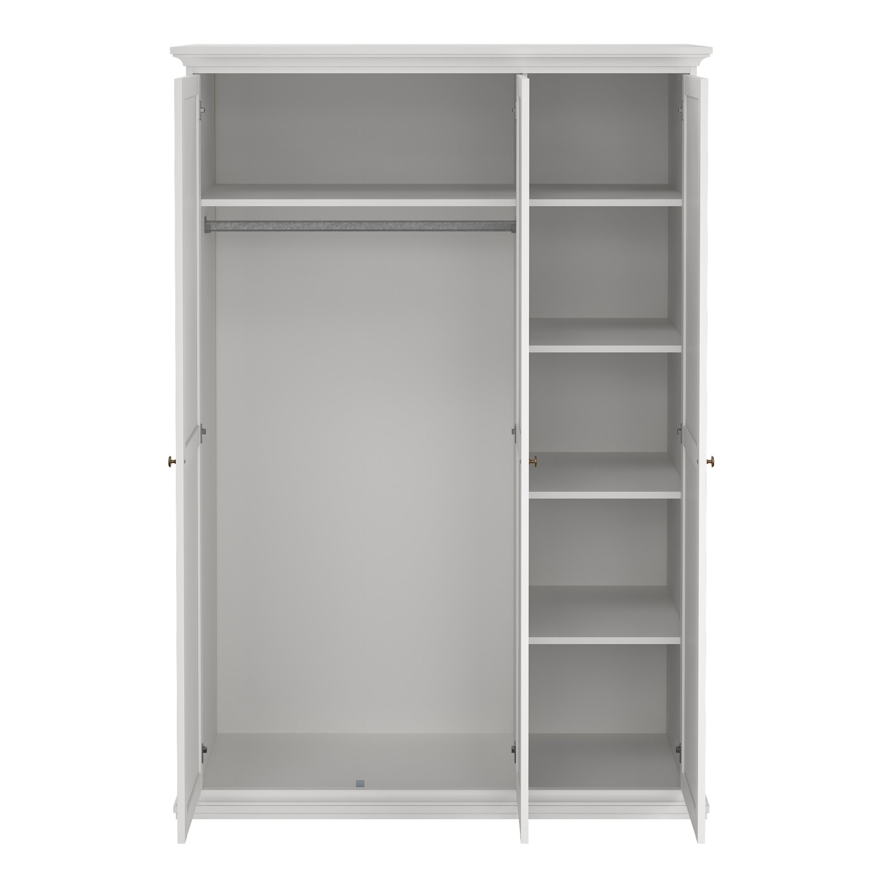Paris Wardrobe with 3 Doors in White – FTG, view 6